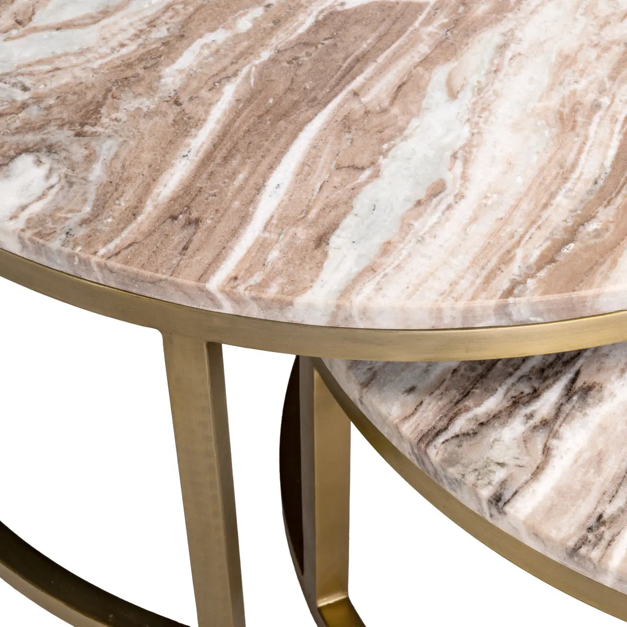 Richmond Interiors Bottega Blush Beige Coffee Table (Set of 2)   Nicholas John Interiors