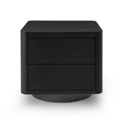 Coin Bedside Table - Smoke Oak   Nicholas John Interiors