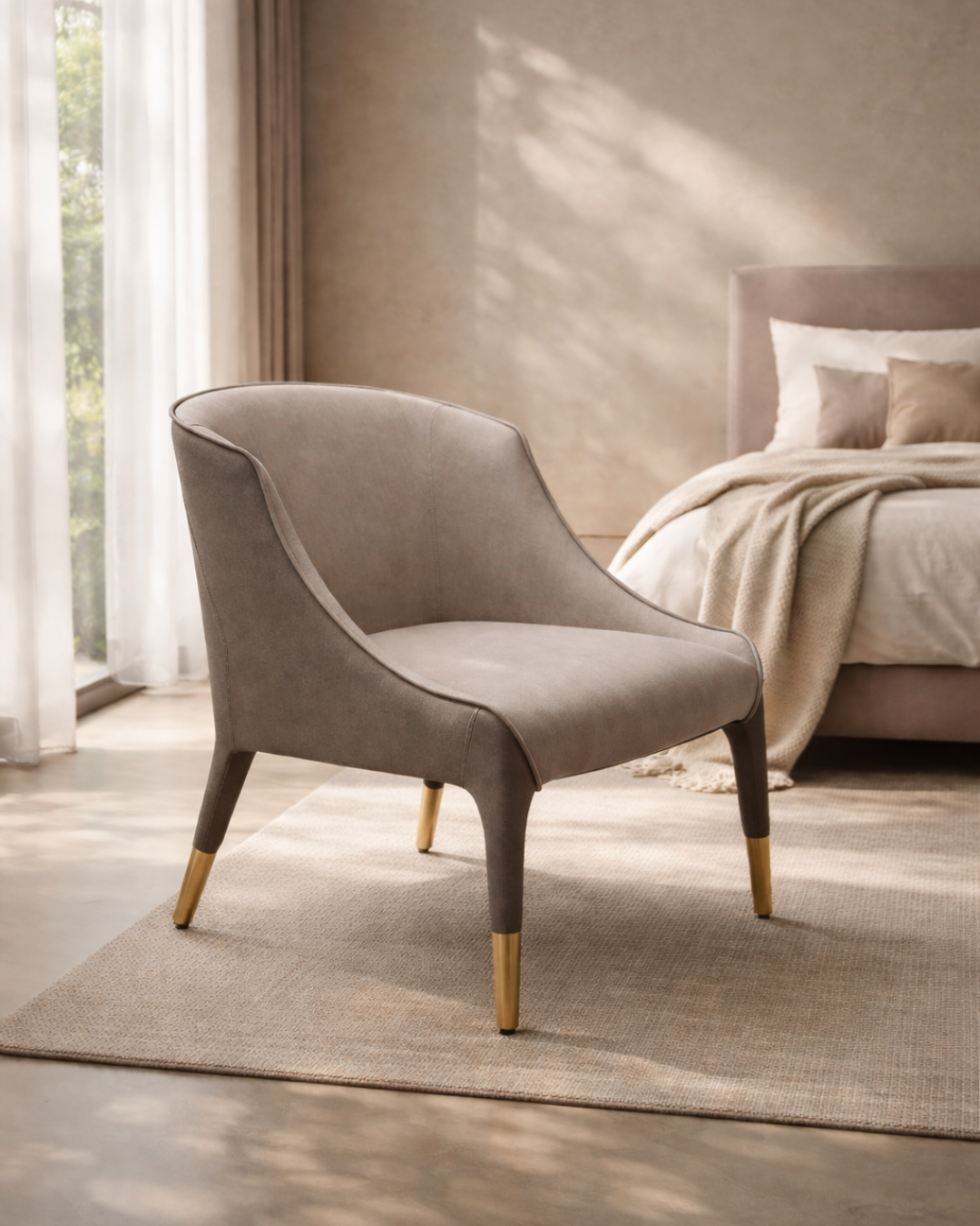Tommy Franks Completo Lounge Chair - Biscuit   Nicholas John Interiors