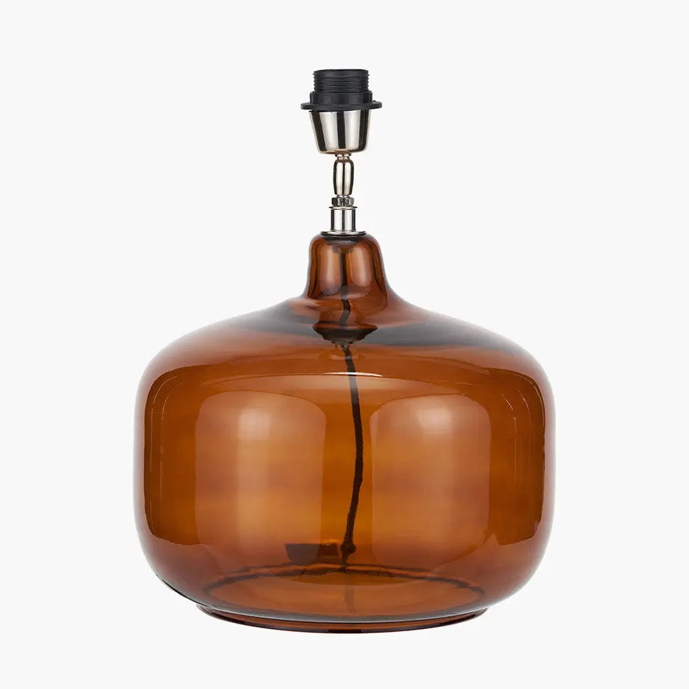 Corby Amber Glass Table Lamp Base  Nicholas John Interiors