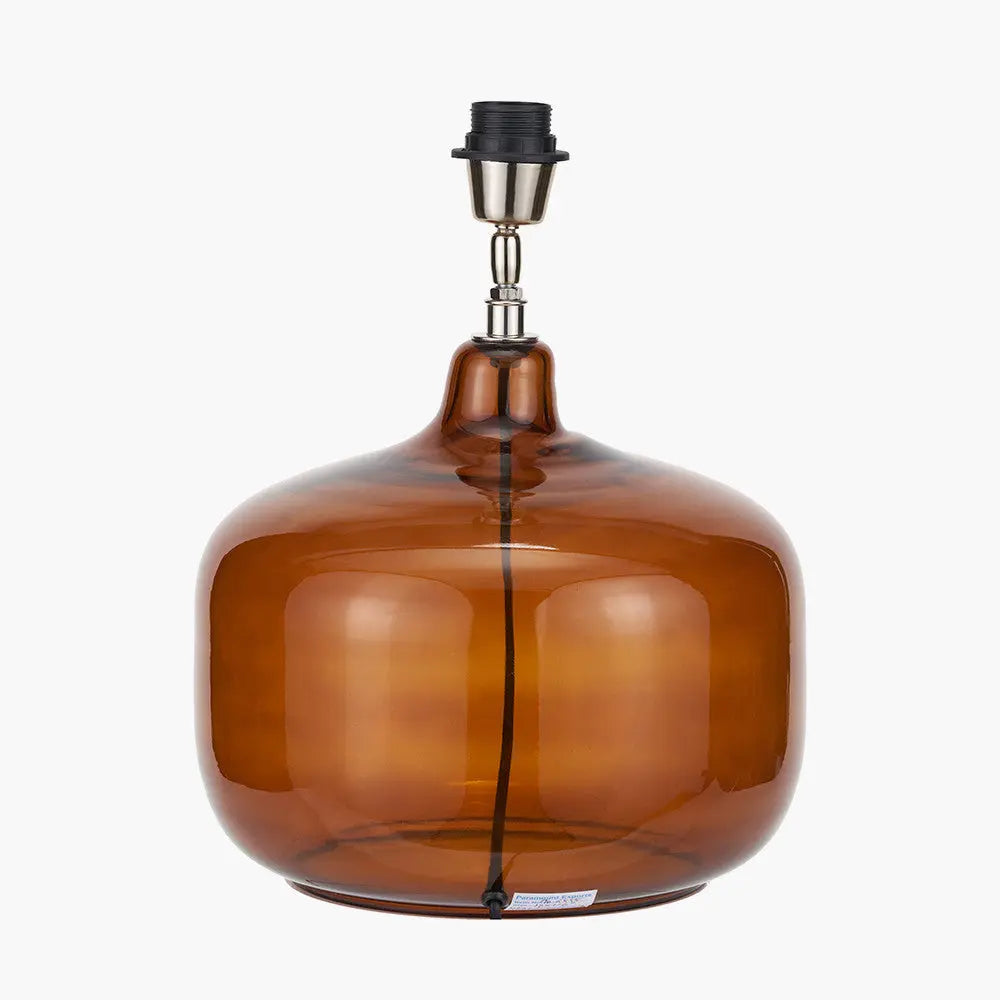 Corby Amber Glass Table Lamp Base  Nicholas John Interiors