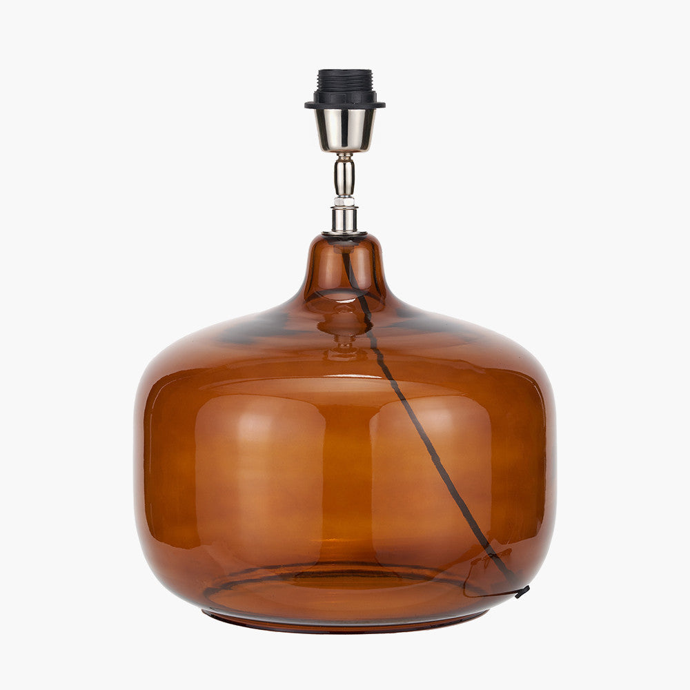 Corby Amber Glass Table Lamp Base  Nicholas John Interiors