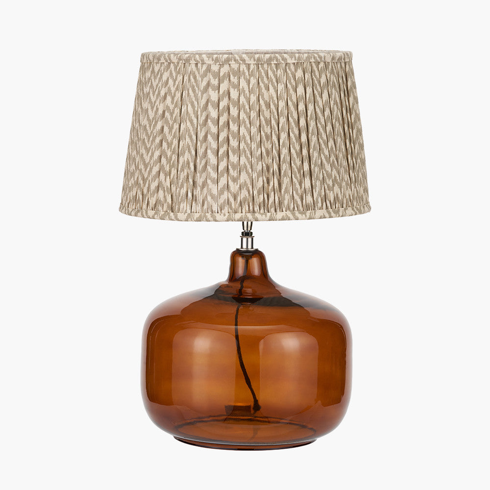 Corby Amber Glass Table Lamp Base  Nicholas John Interiors