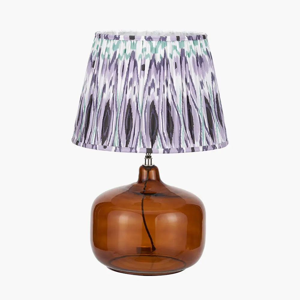 Corby Amber Glass Table Lamp Base  Nicholas John Interiors