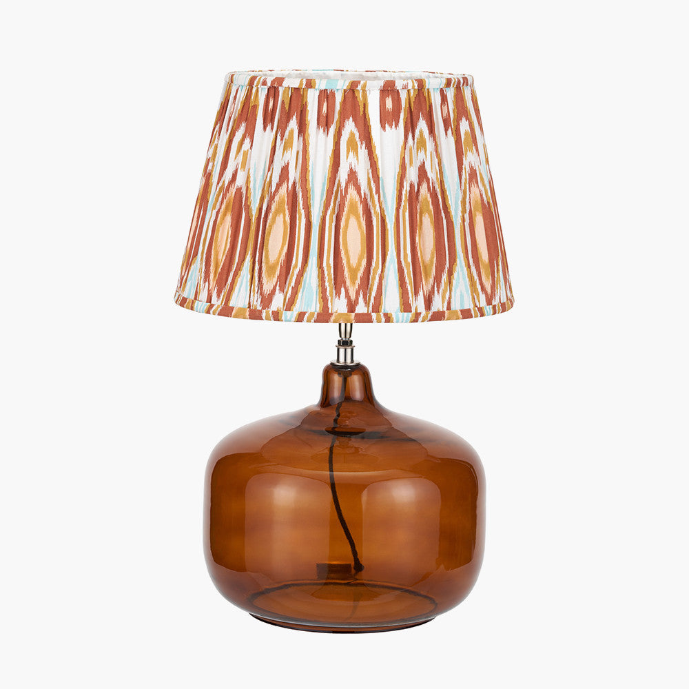 Corby Amber Glass Table Lamp Base  Nicholas John Interiors