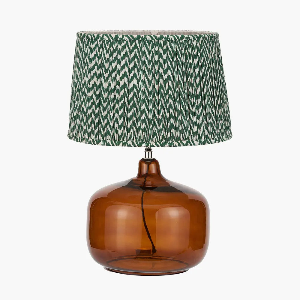 Corby Amber Glass Table Lamp Base  Nicholas John Interiors