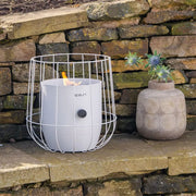 Cosiscoop Basket Fire Lantern - White   Nicholas John Interiors