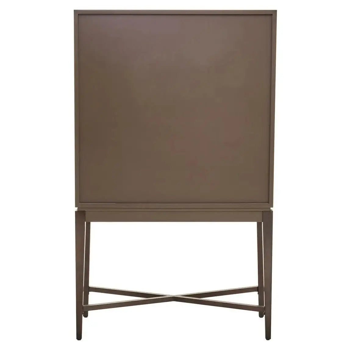 Damira Antique Grey Cabinet – 2 Door Storage with X-Base Design   Nicholas John Interiors