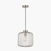 Dania Silver Metal Wire Pendant – Brushed Silver  Nicholas John Interiors