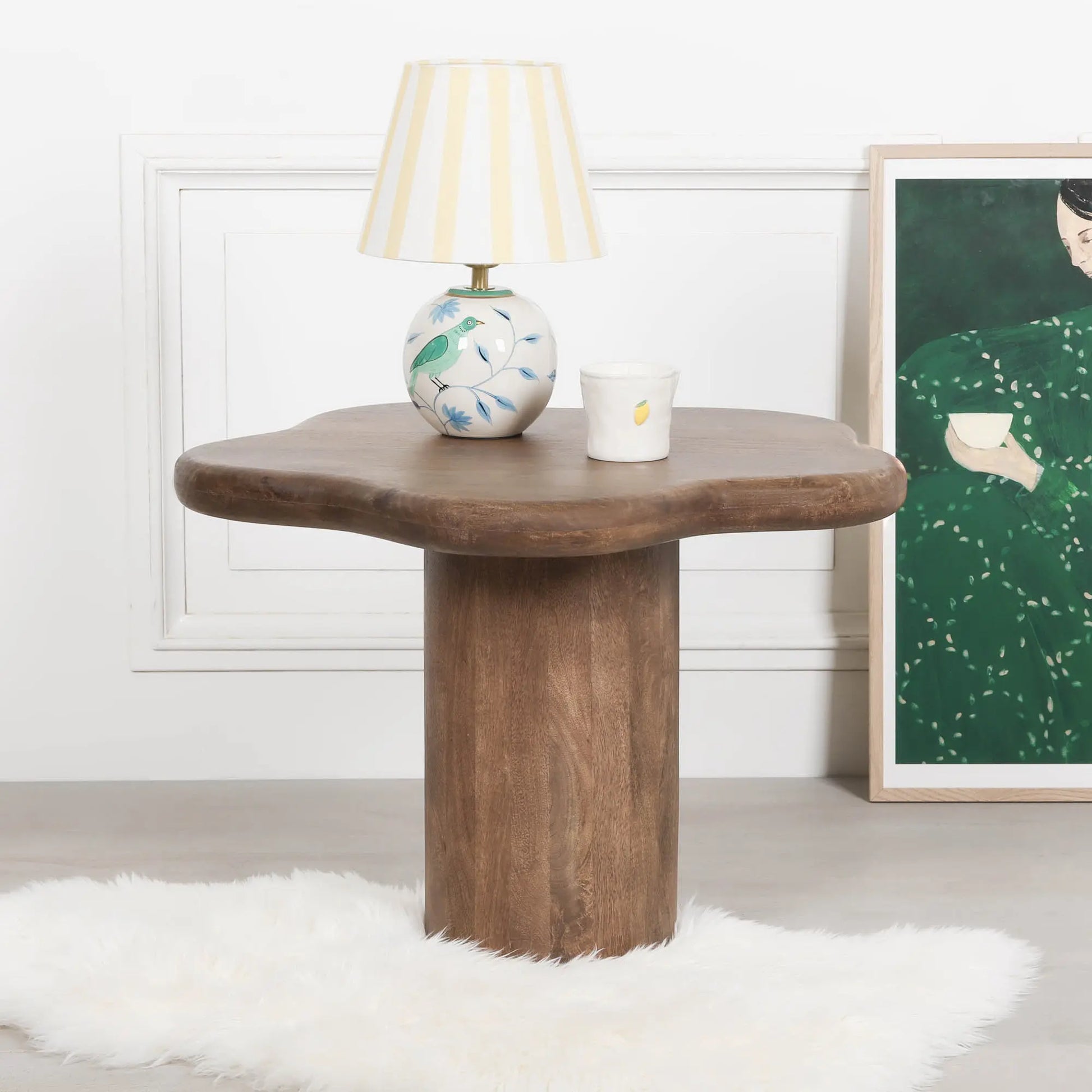 Dark Wooden Puddle Side Table   Nicholas John Interiors