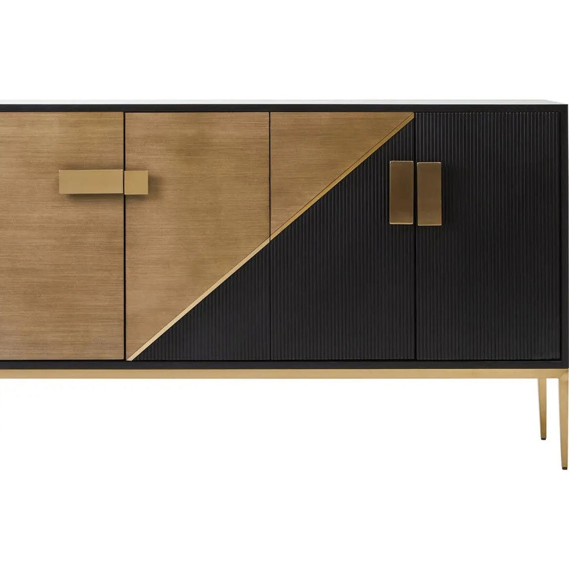 Davaro Black and Gold 4 Door Sideboard