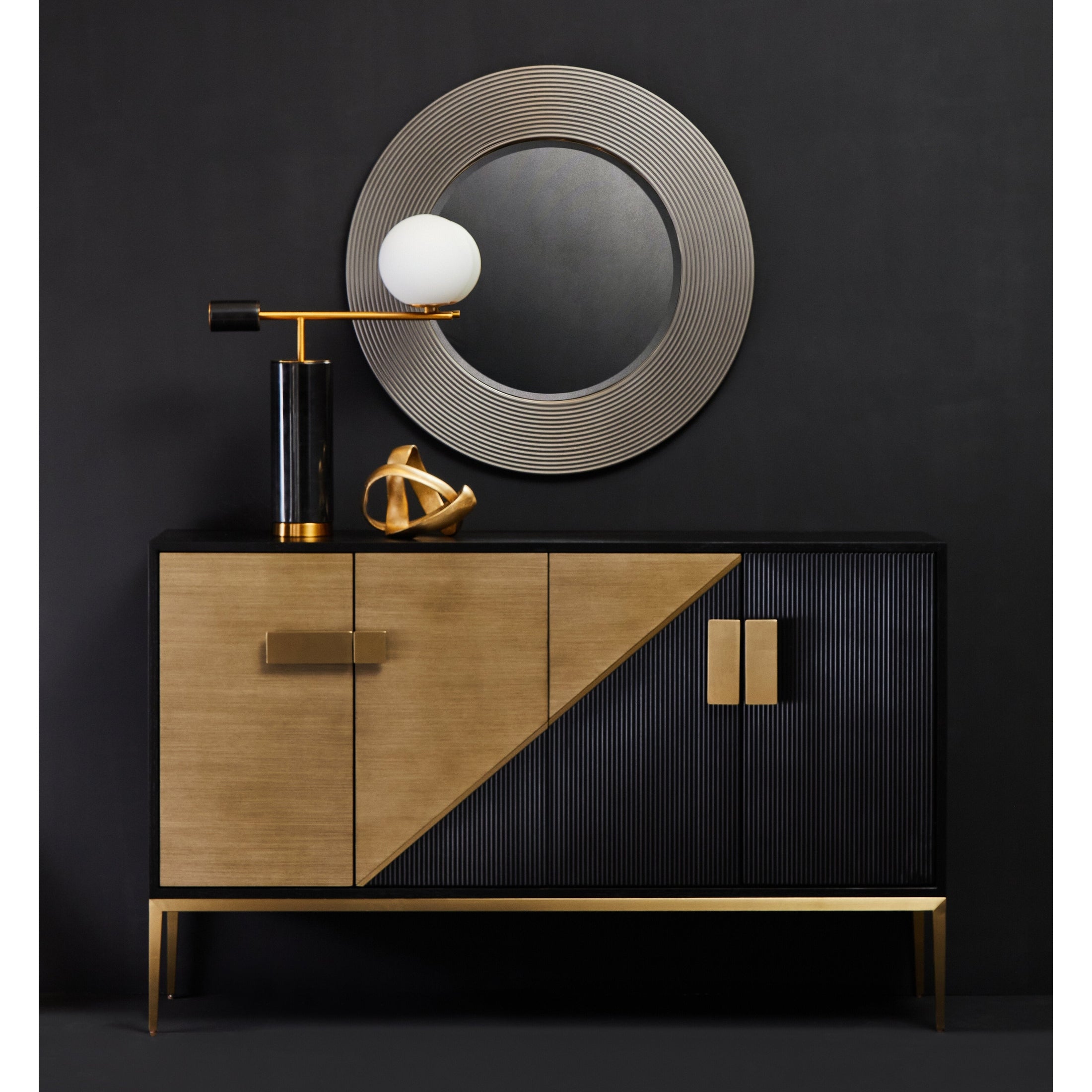 Davaro Black And Grey Sideboard  Nicholas John Interiors