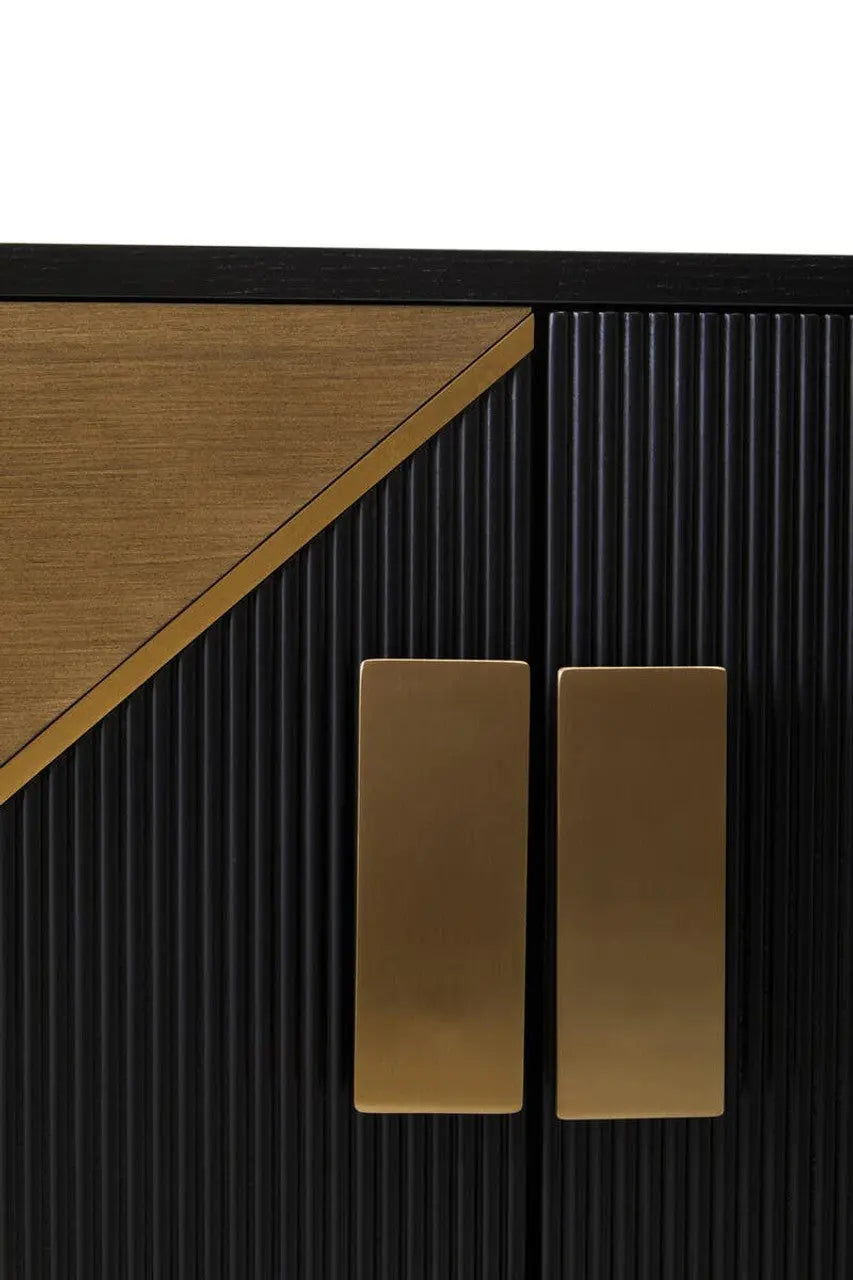 Davaro Black and Gold 4 Door Sideboard  Nicholas John Interiors