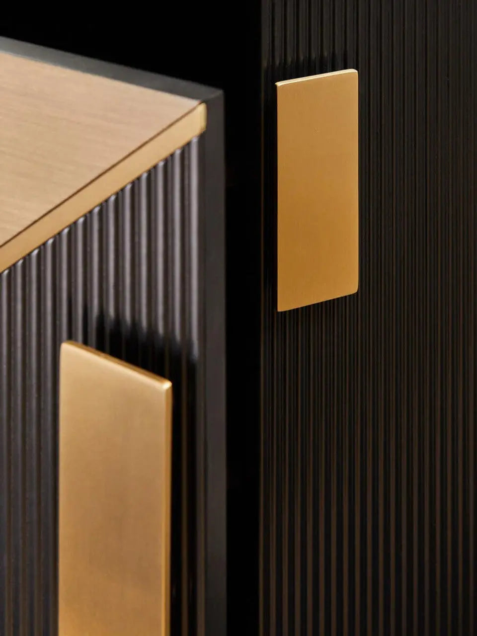 Davaro Black and Gold 4 Door Sideboard  Nicholas John Interiors