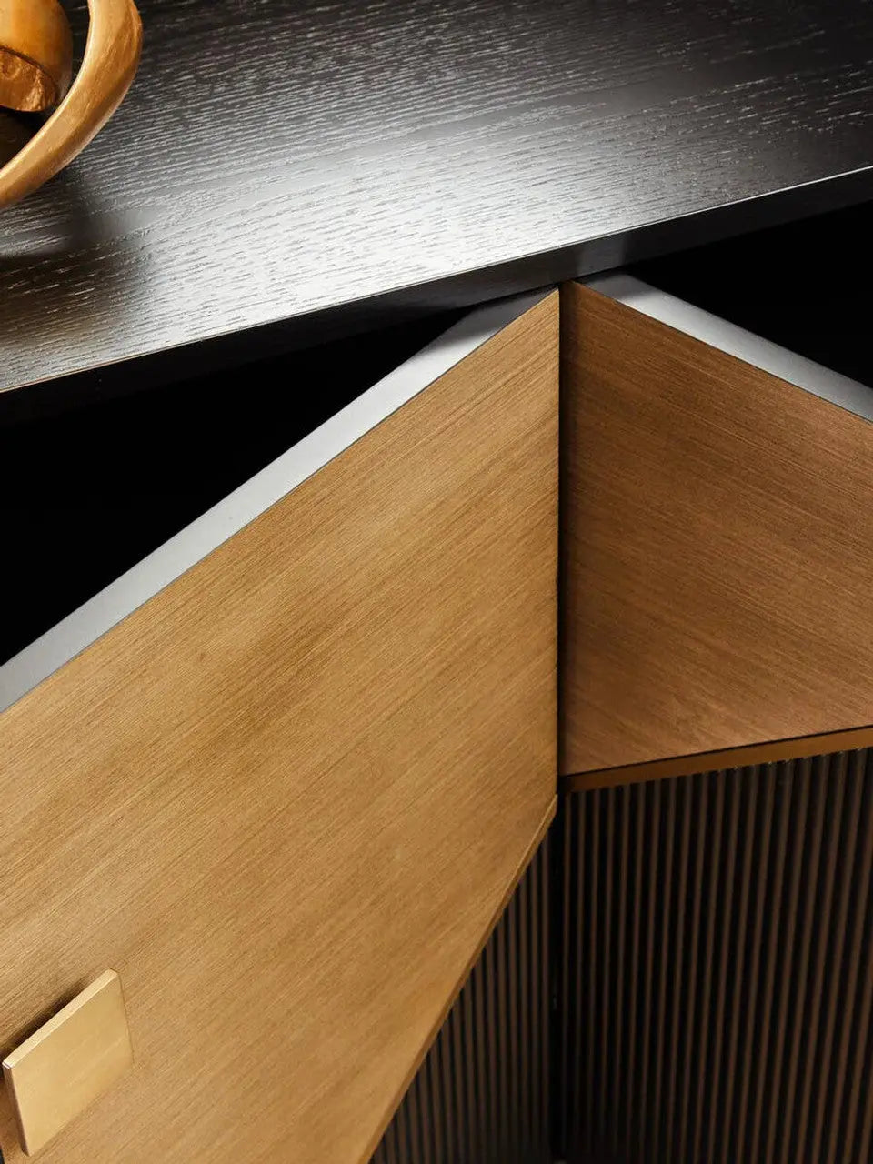 Davaro Black and Gold 4 Door Sideboard  Nicholas John Interiors