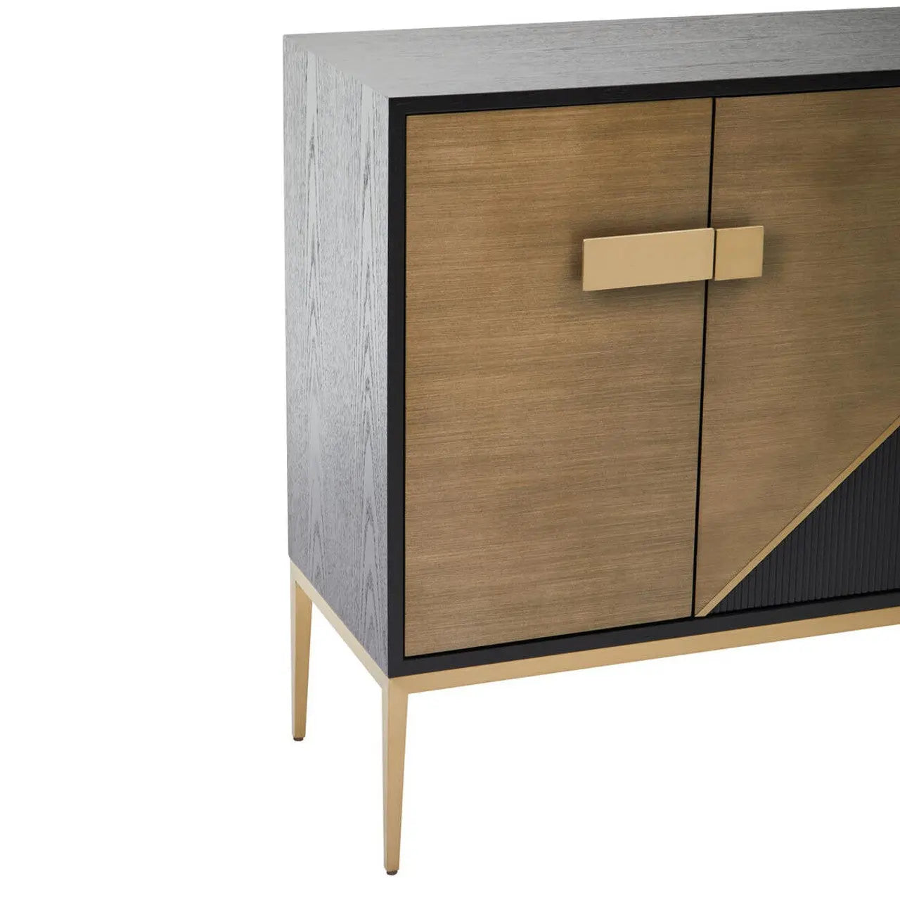 Davaro Black and Gold 4 Door Sideboard  Nicholas John Interiors