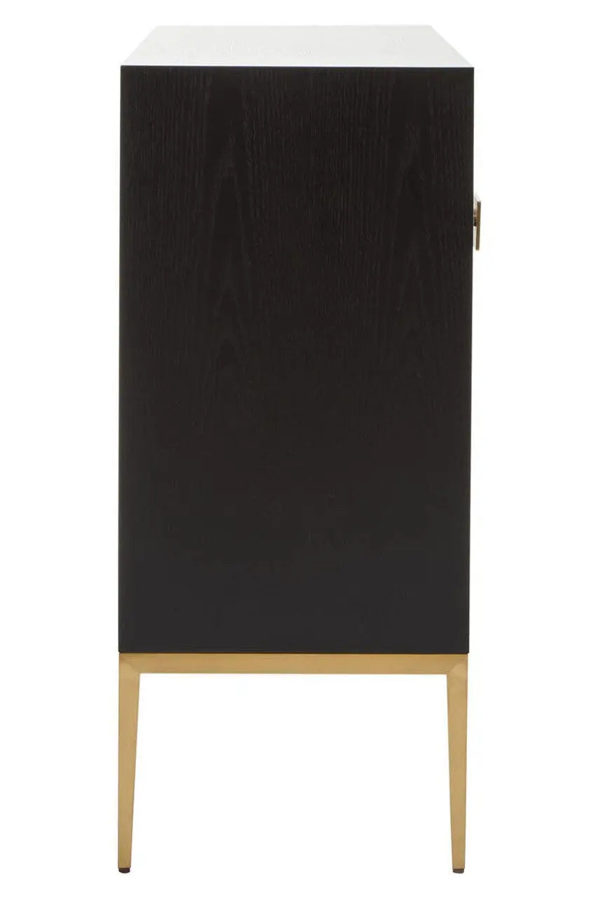 Davaro Black and Gold 4 Door Sideboard  Nicholas John Interiors