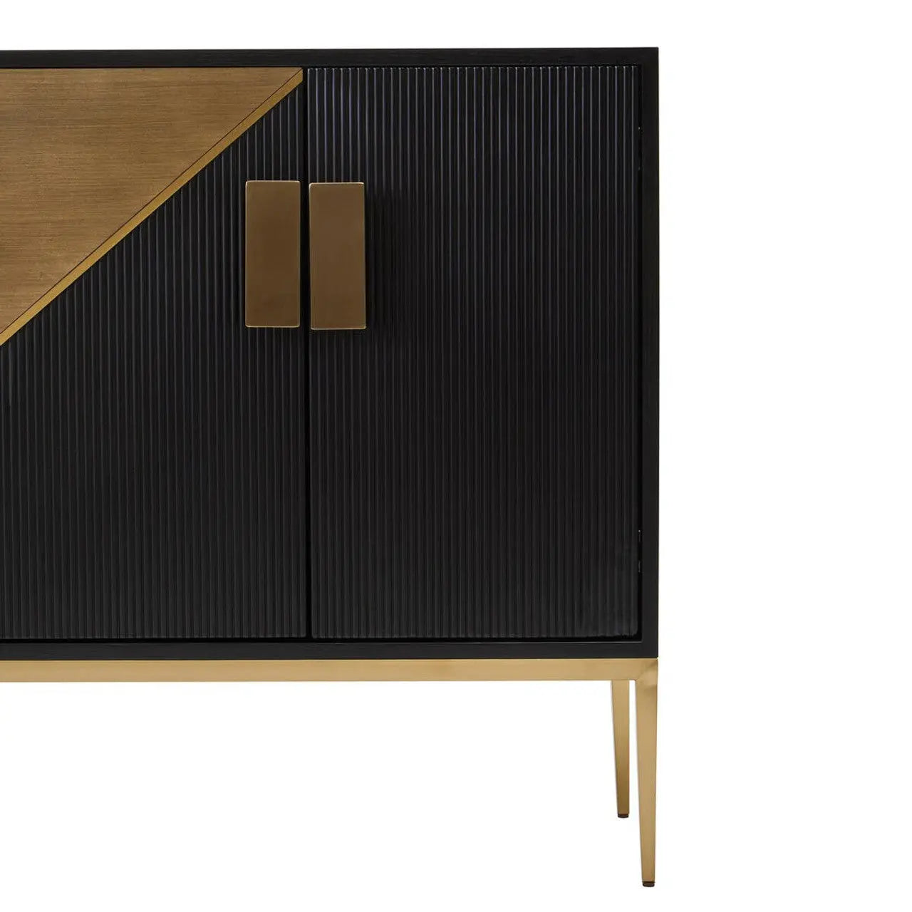 Davaro Black and Gold 4 Door Sideboard  Nicholas John Interiors