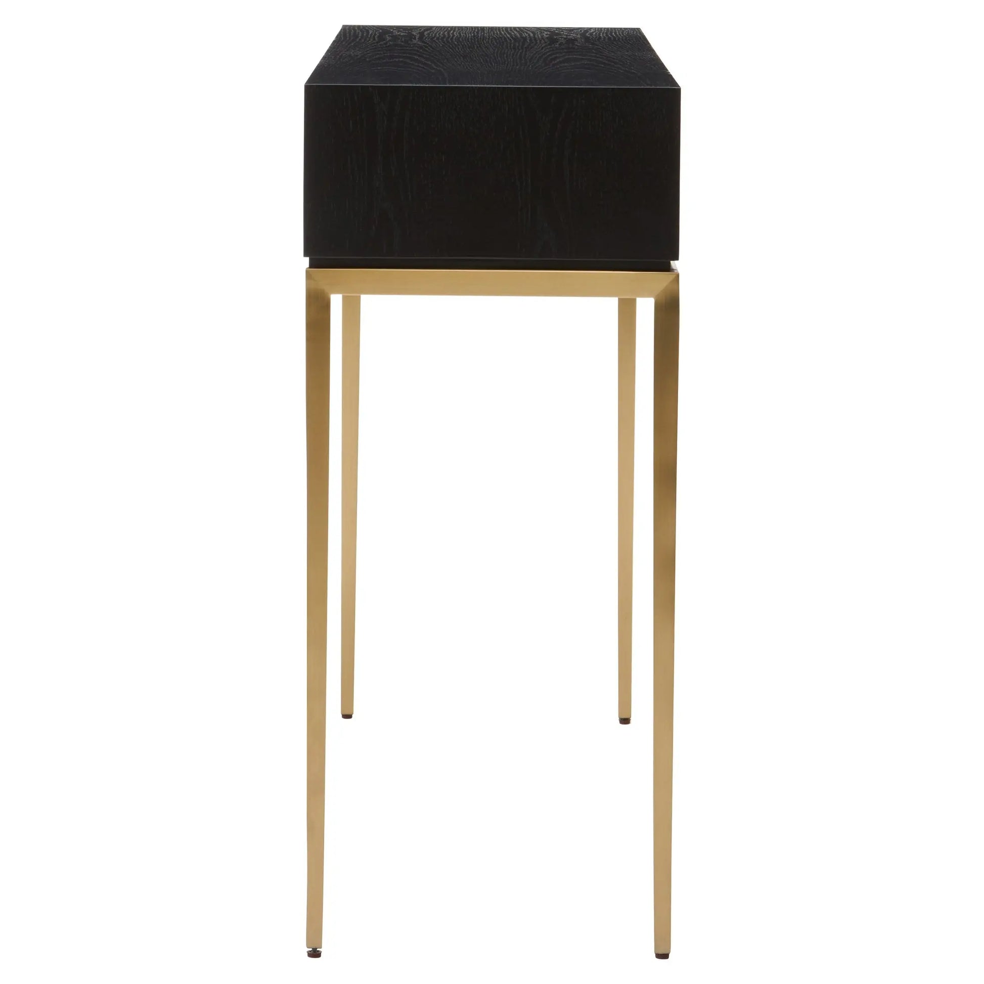 Davaro Black and Gold Console Table with 1 Drawer  Nicholas John Interiors