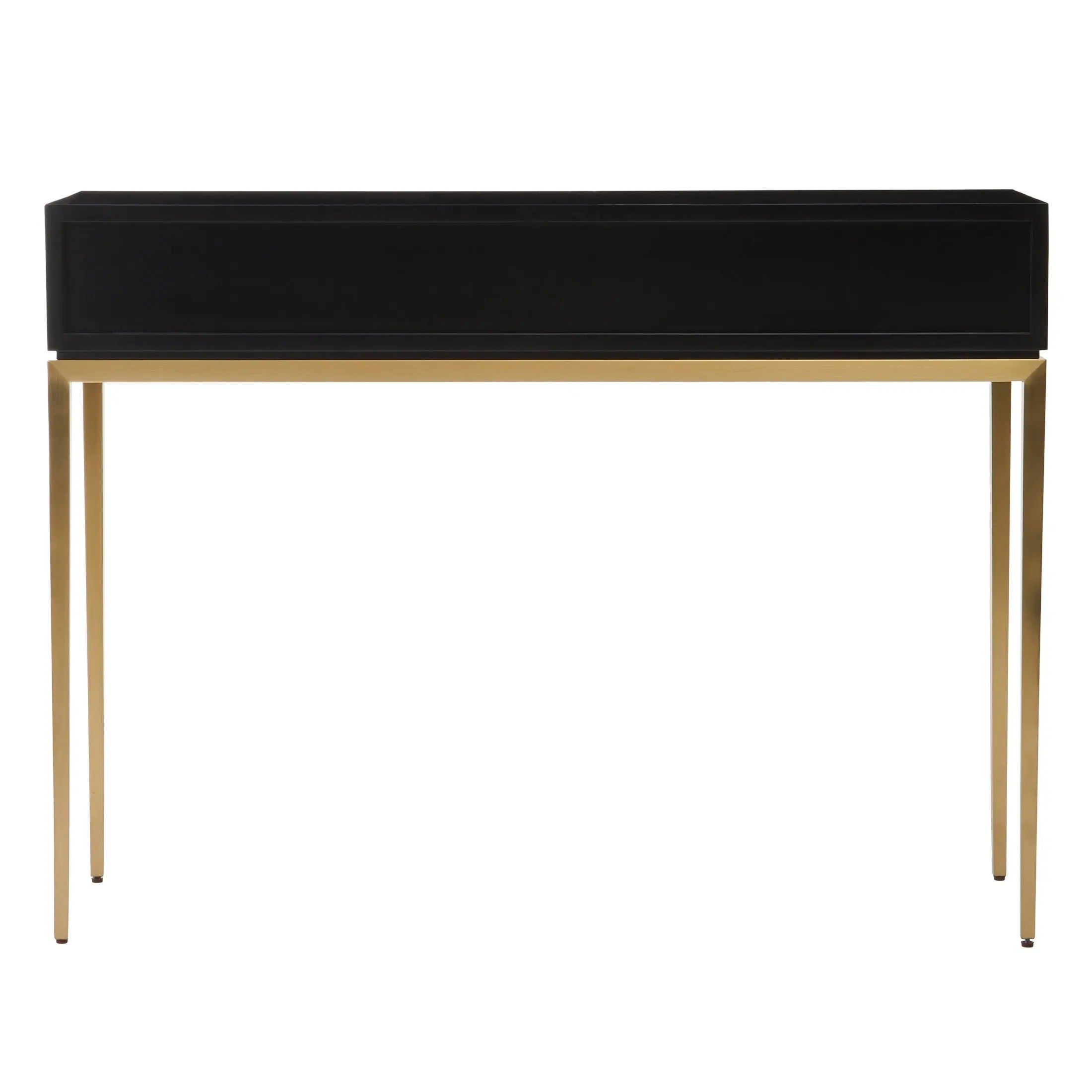 Davaro Black and Gold Console Table with 1 Drawer  Nicholas John Interiors