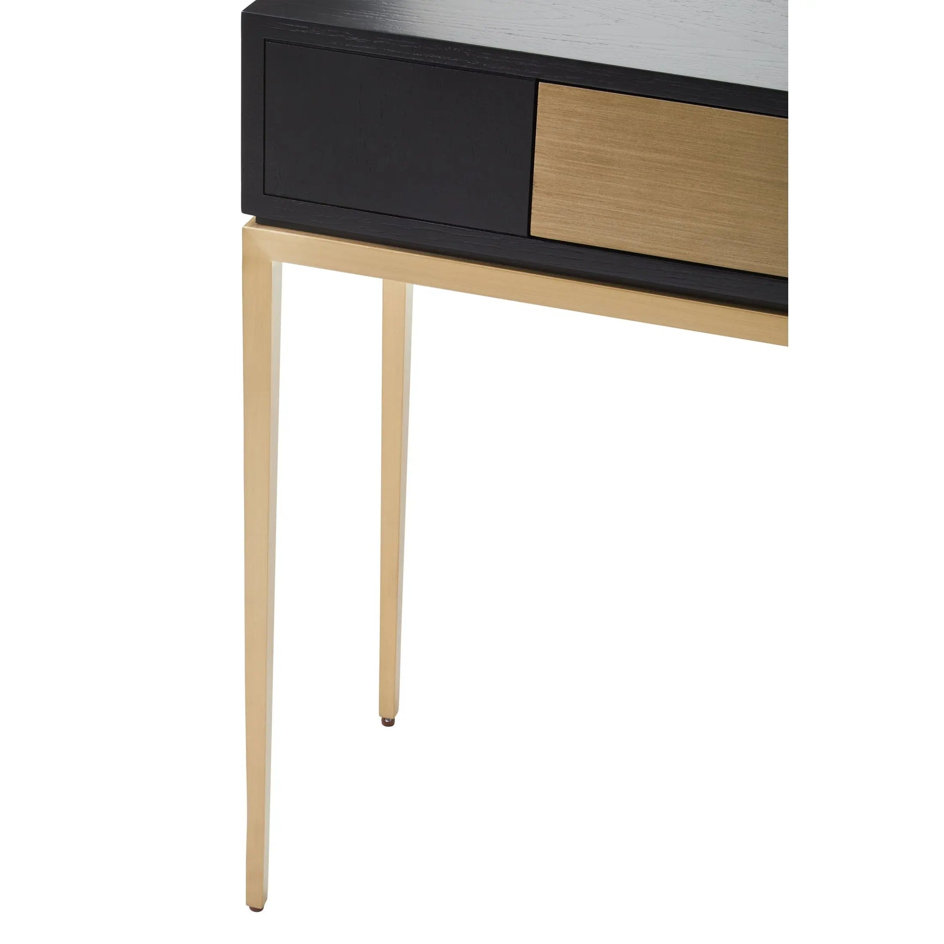 Davaro Black and Gold Console Table with 1 Drawer  Nicholas John Interiors