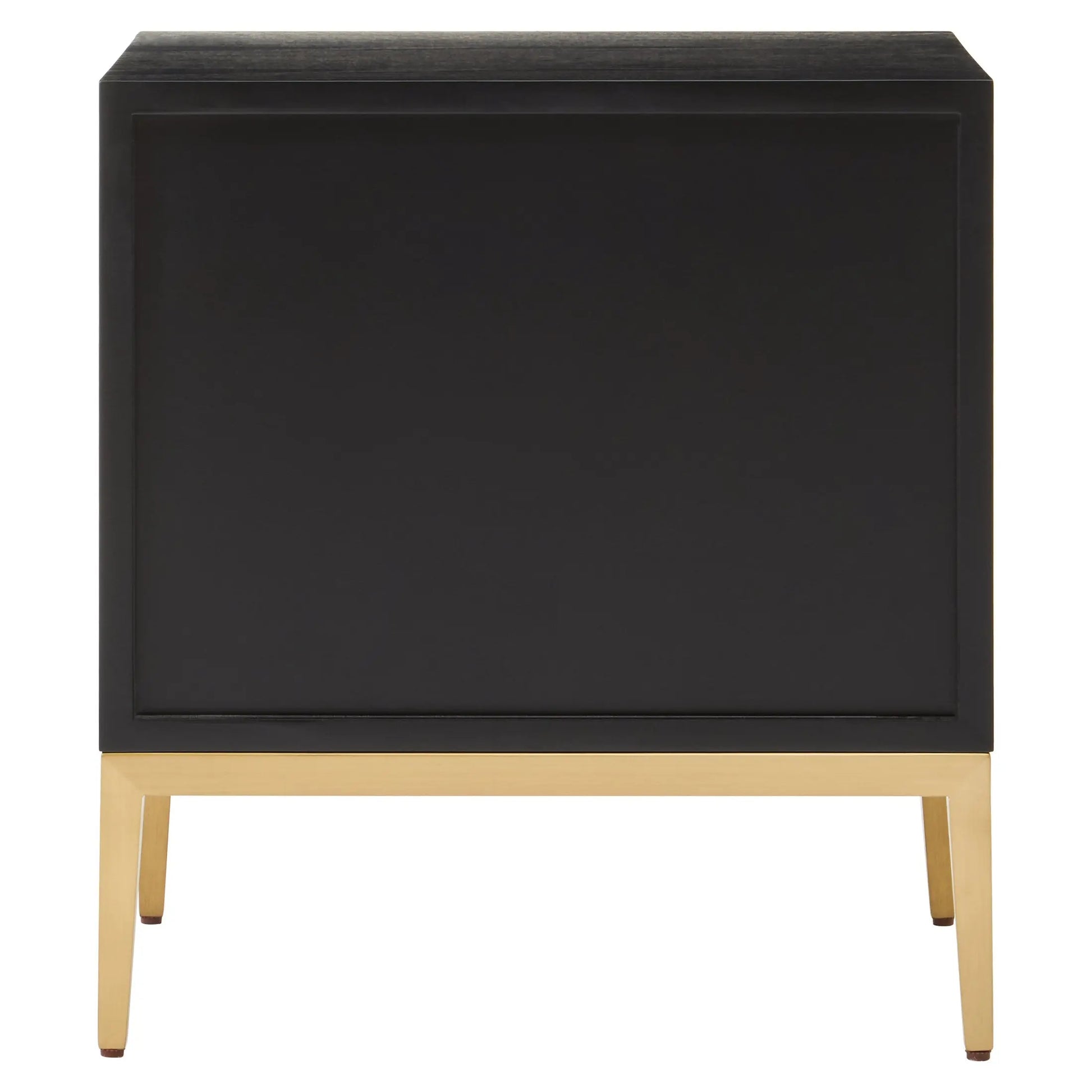 Davaro Black and Gold Side Table with 2 Drawers  Nicholas John Interiors
