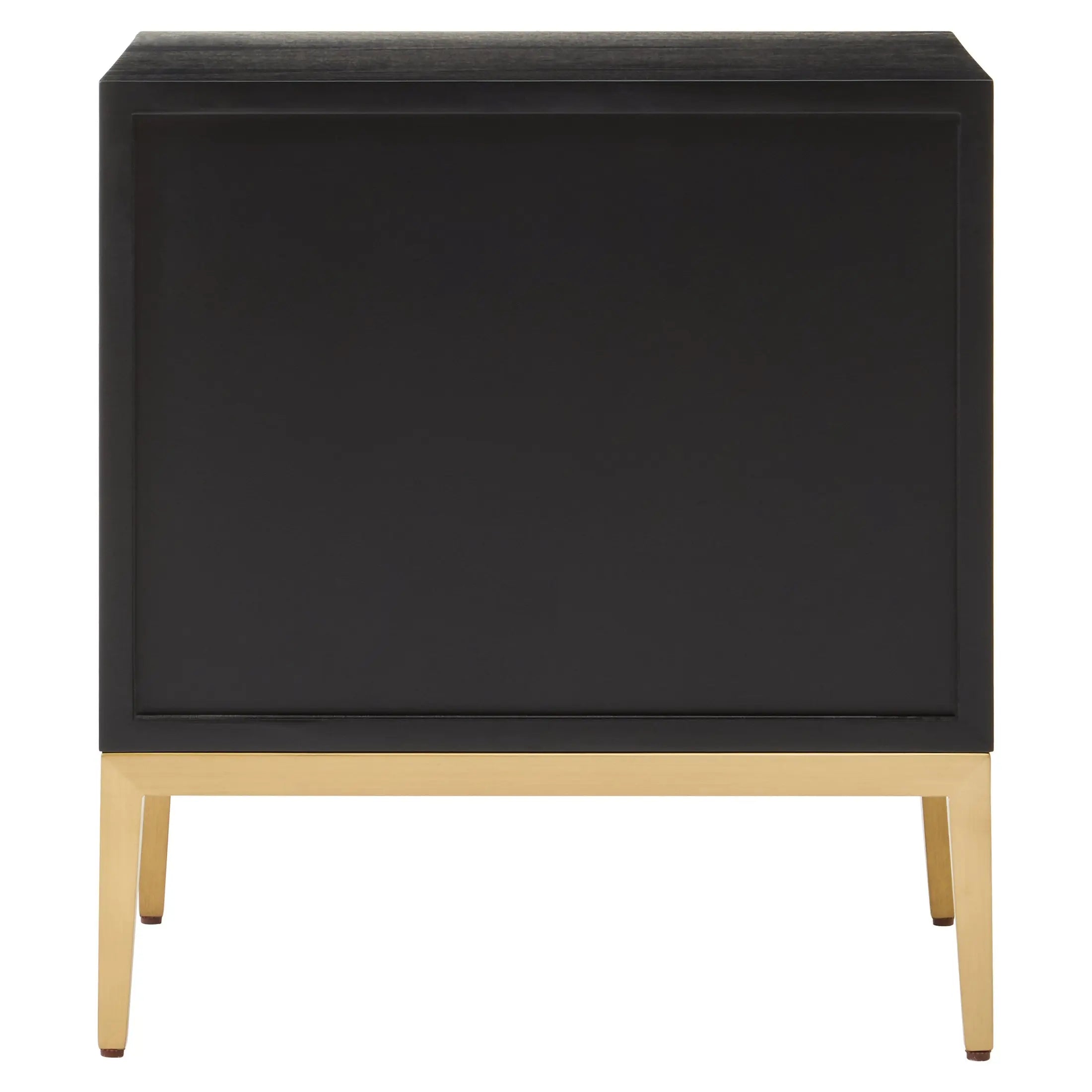 Davaro Black and Gold Side Table with 2 Drawers  Nicholas John Interiors