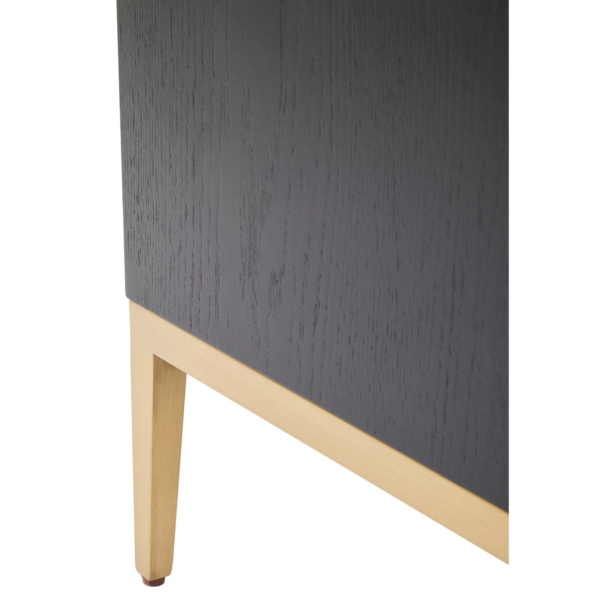 Davaro Black and Gold Side Table with 2 Drawers  Nicholas John Interiors