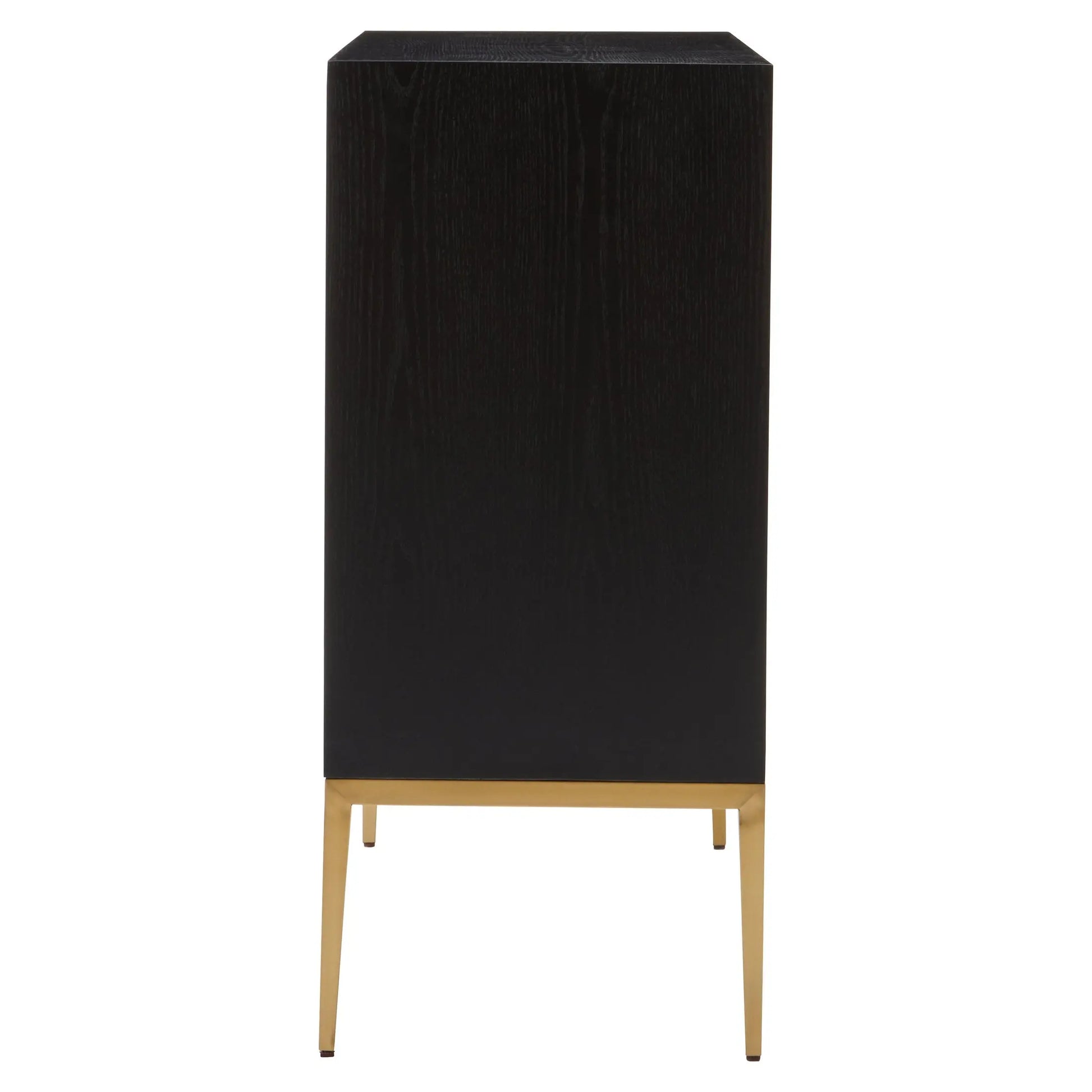 Davaro Black and Gold Two Door Sideboard  Nicholas John Interiors