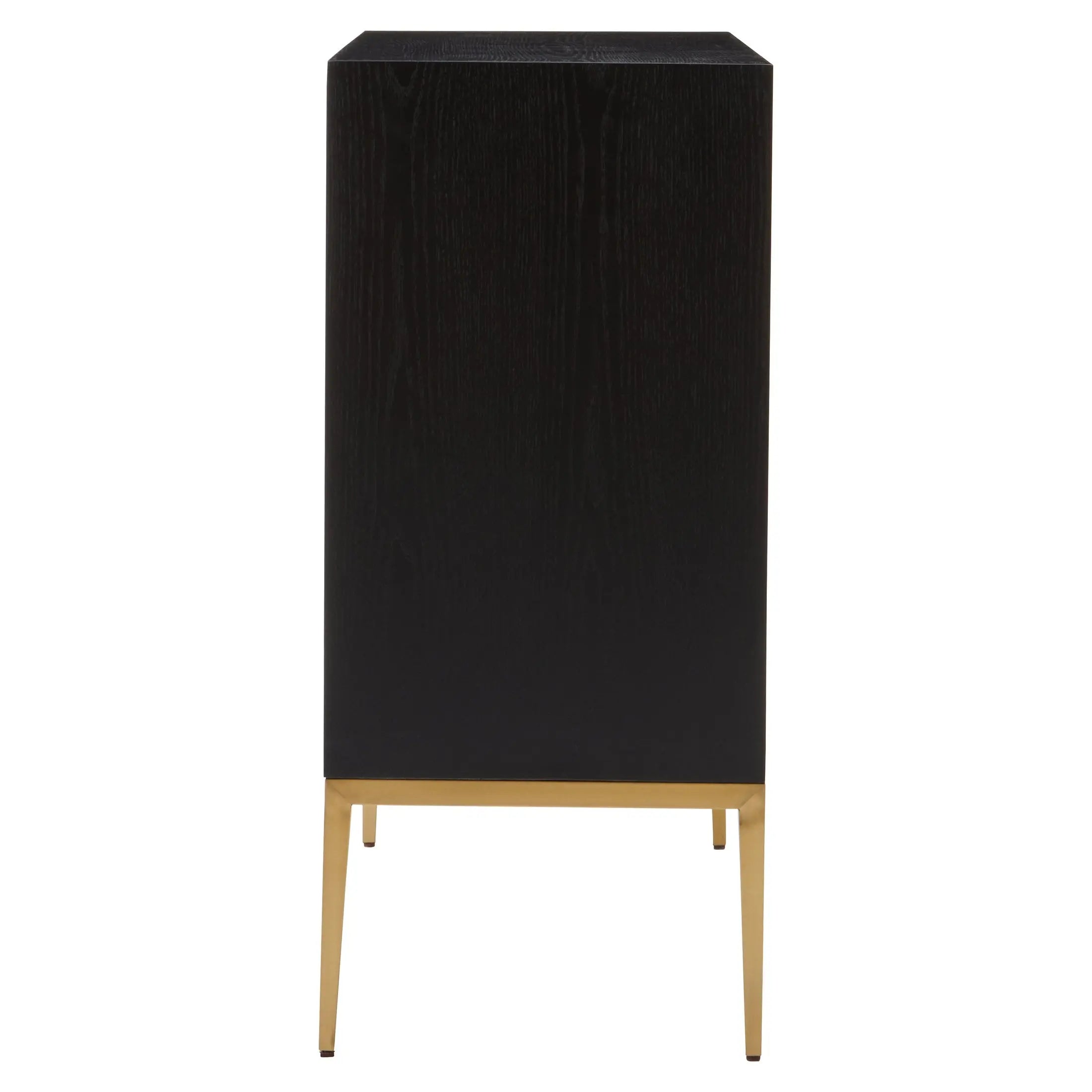Davaro Black and Gold Two Door Sideboard  Nicholas John Interiors