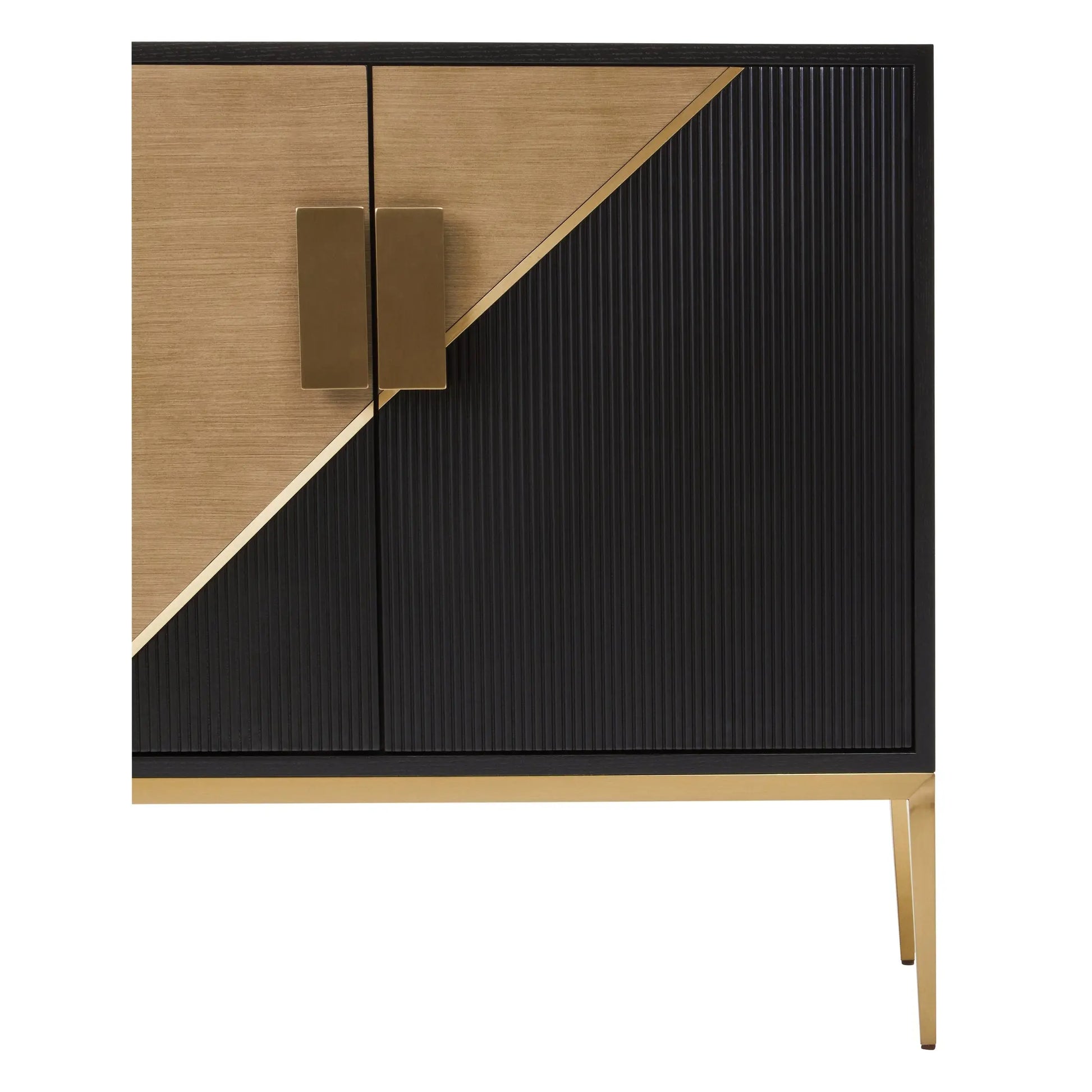 Davaro Black and Gold Two Door Sideboard  Nicholas John Interiors