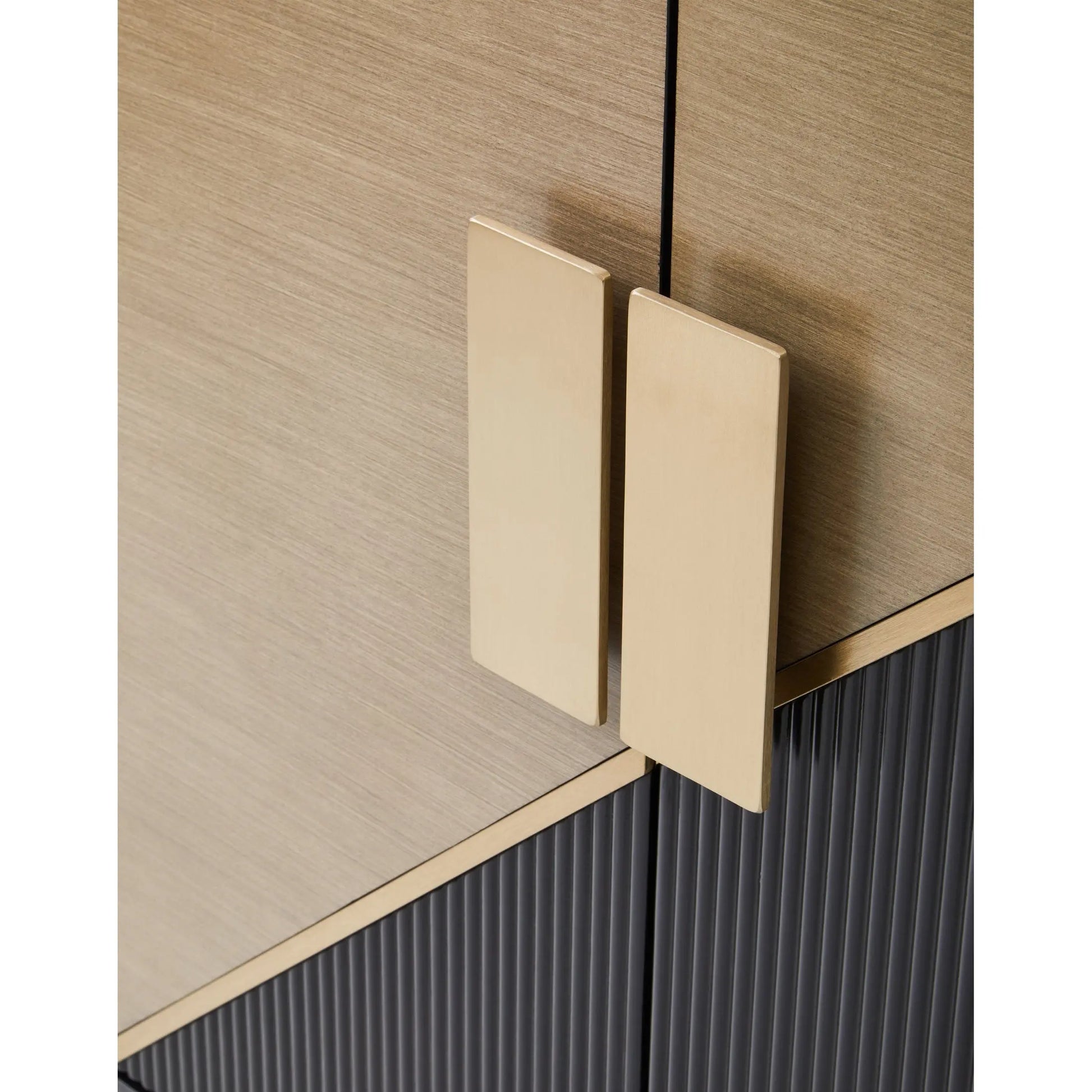 Davaro Black and Gold Two Door Sideboard  Nicholas John Interiors