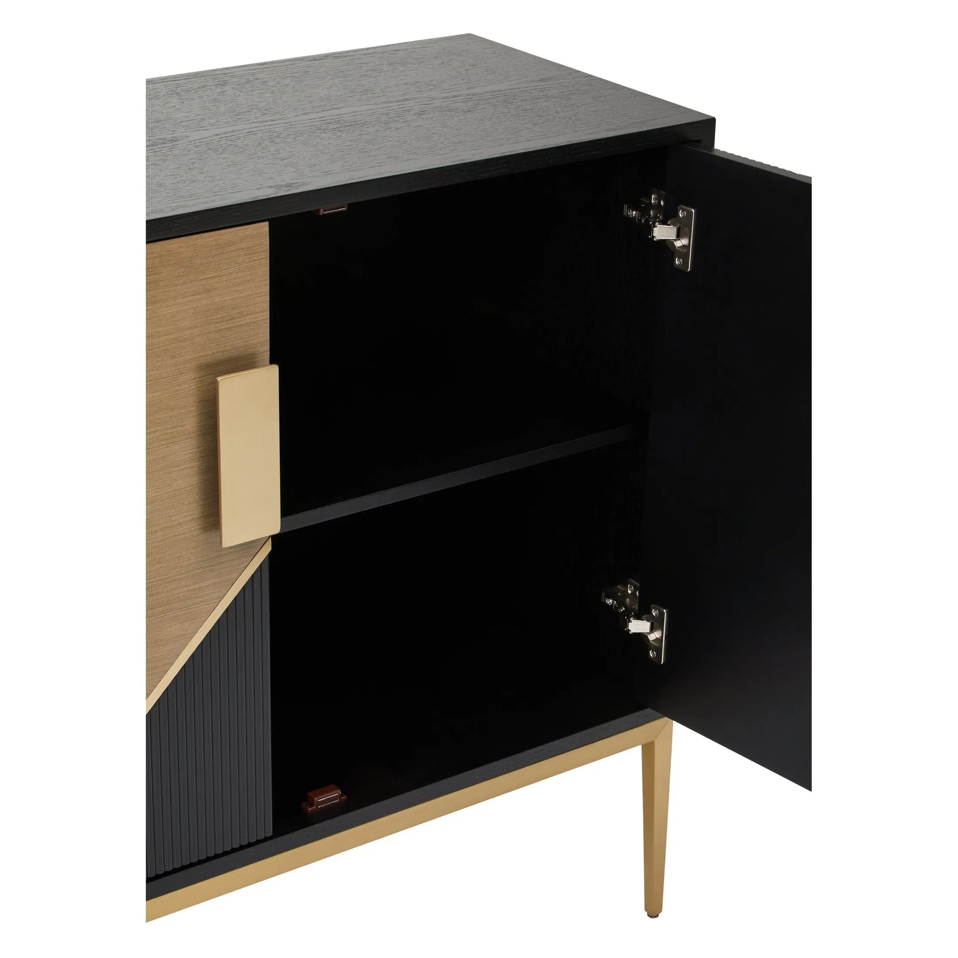 Davaro Black and Gold Two Door Sideboard  Nicholas John Interiors