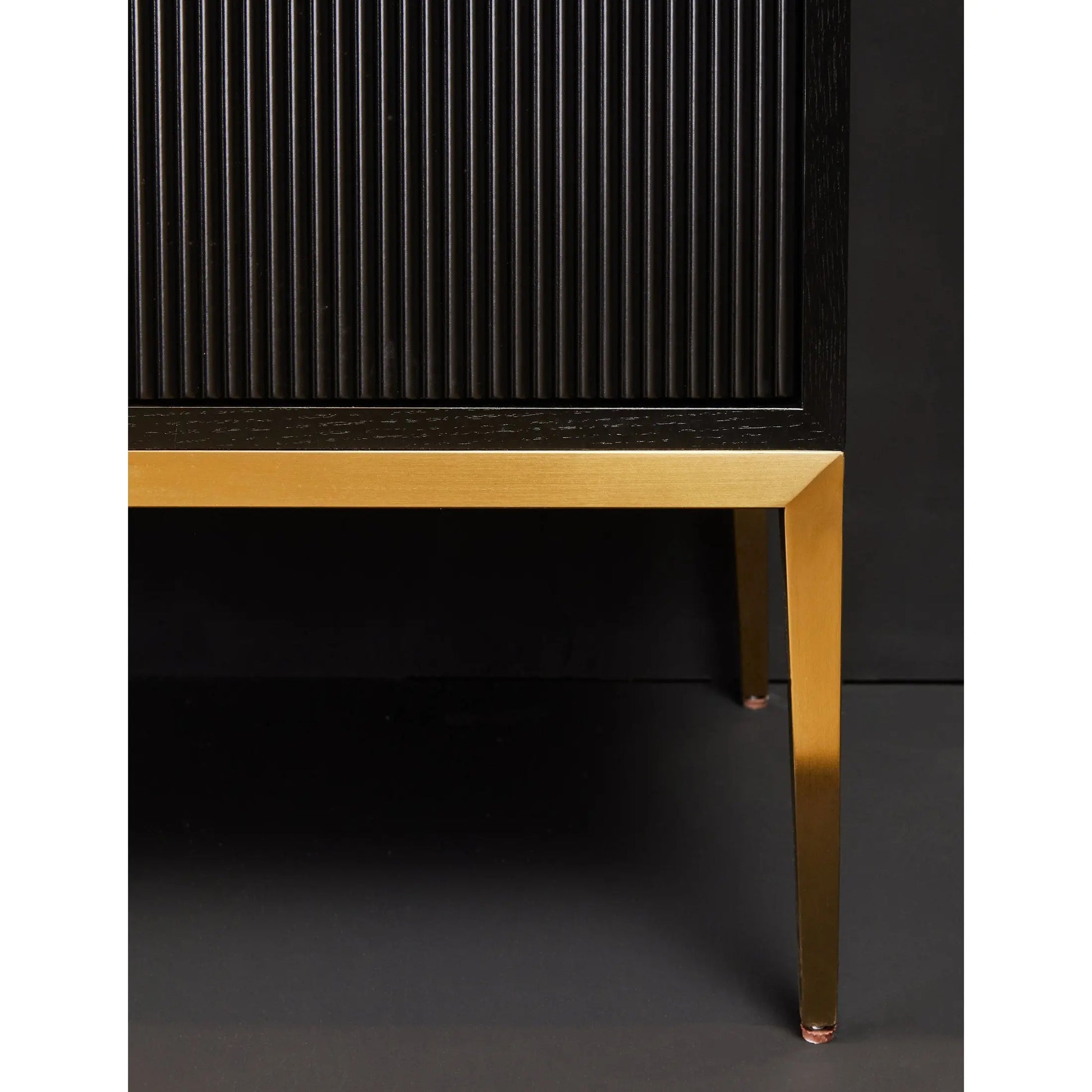 Davaro Black and Gold Two Door Sideboard  Nicholas John Interiors