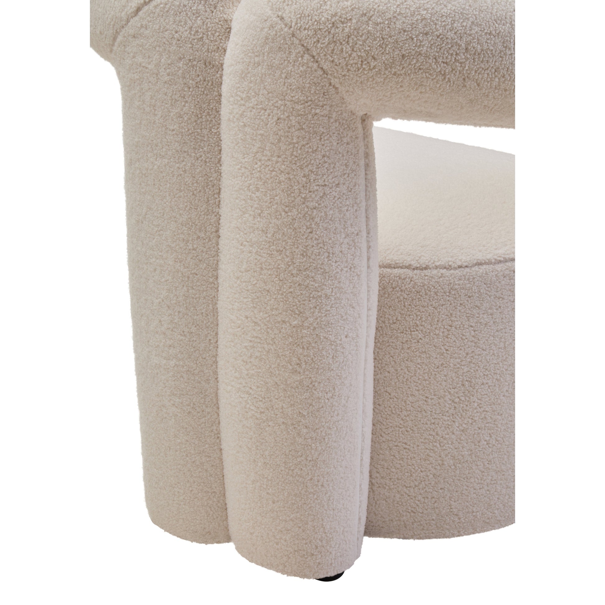 Delina Ivory Boucle Statement Chair  Nicholas John Interiors