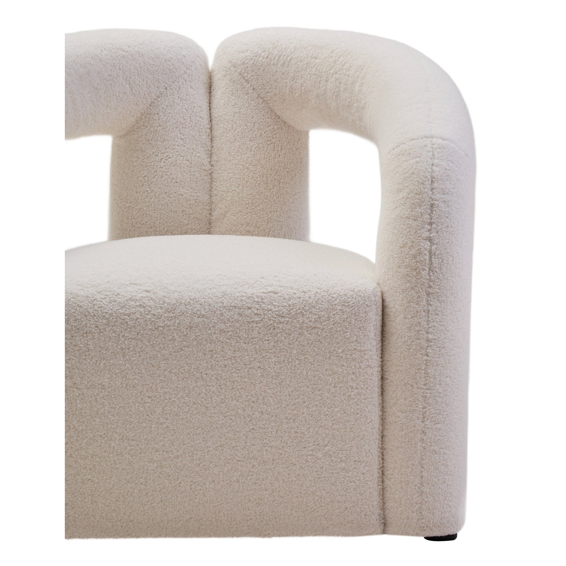 Delina Ivory Boucle Statement Chair  Nicholas John Interiors