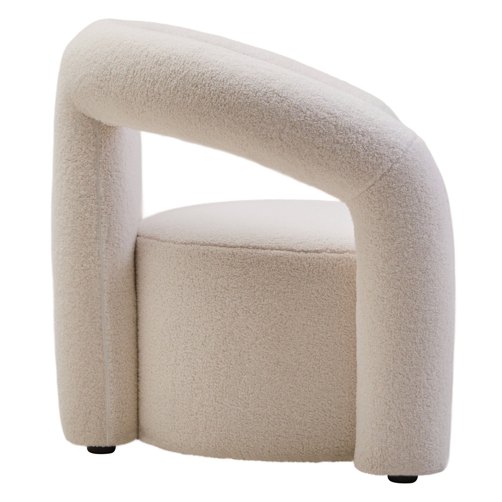 Delina Ivory Boucle Statement Chair  Nicholas John Interiors