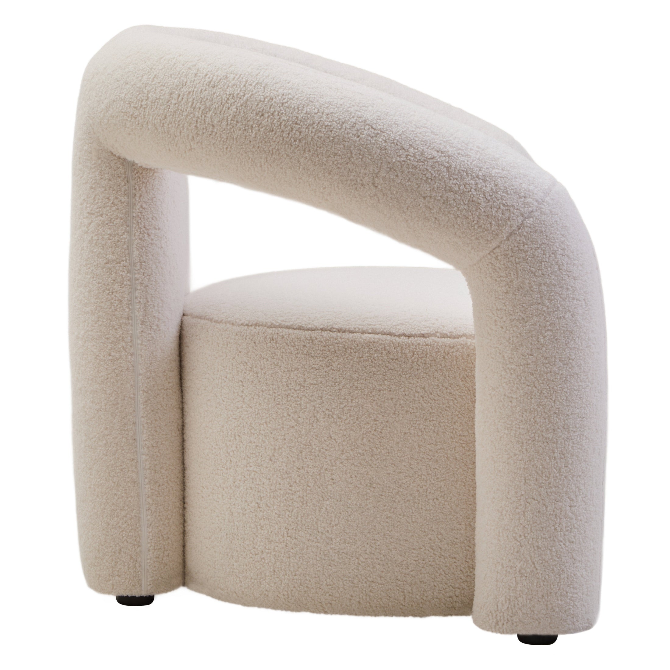 Delina Ivory Boucle Statement Chair  Nicholas John Interiors