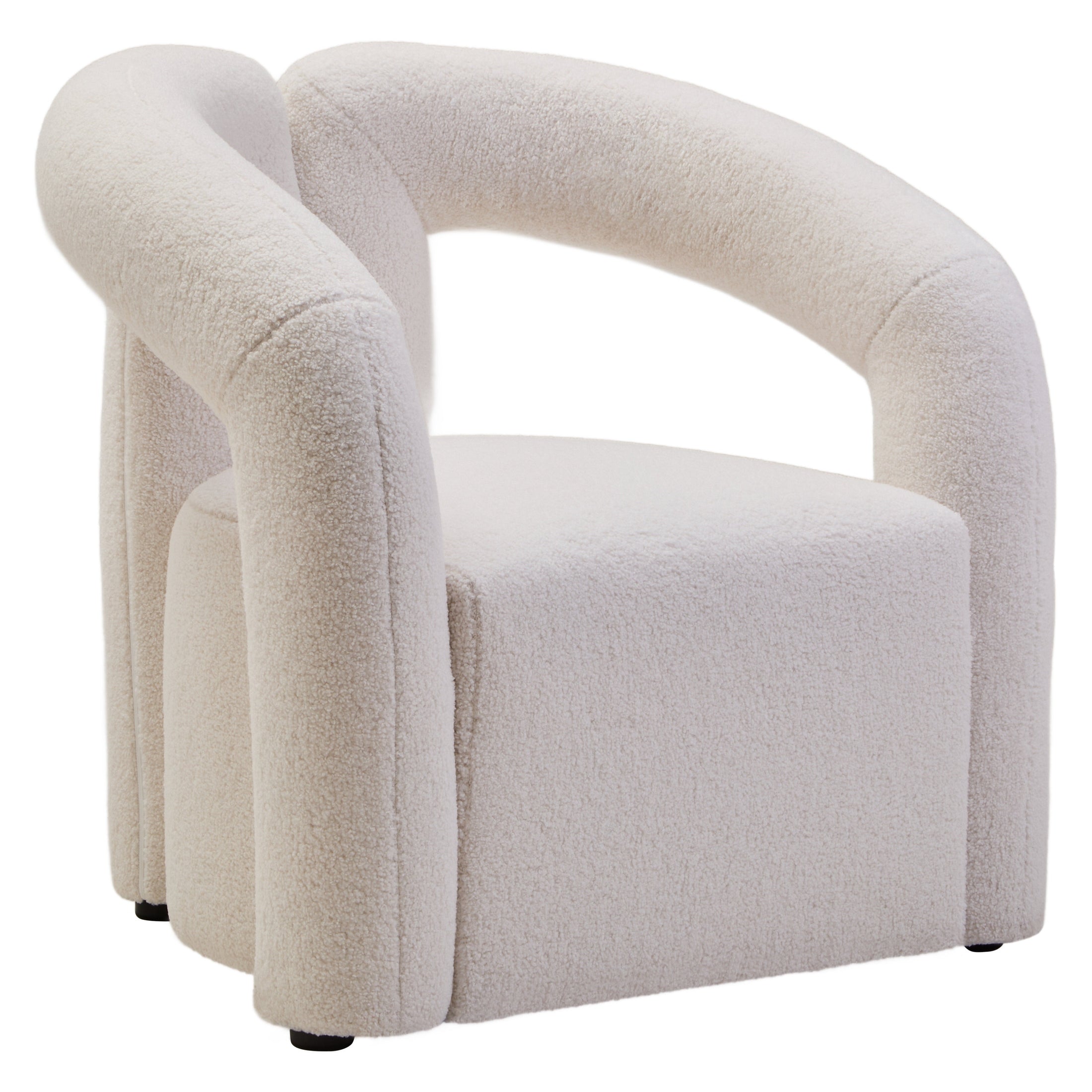Delina Ivory Boucle Statement Chair  Nicholas John Interiors