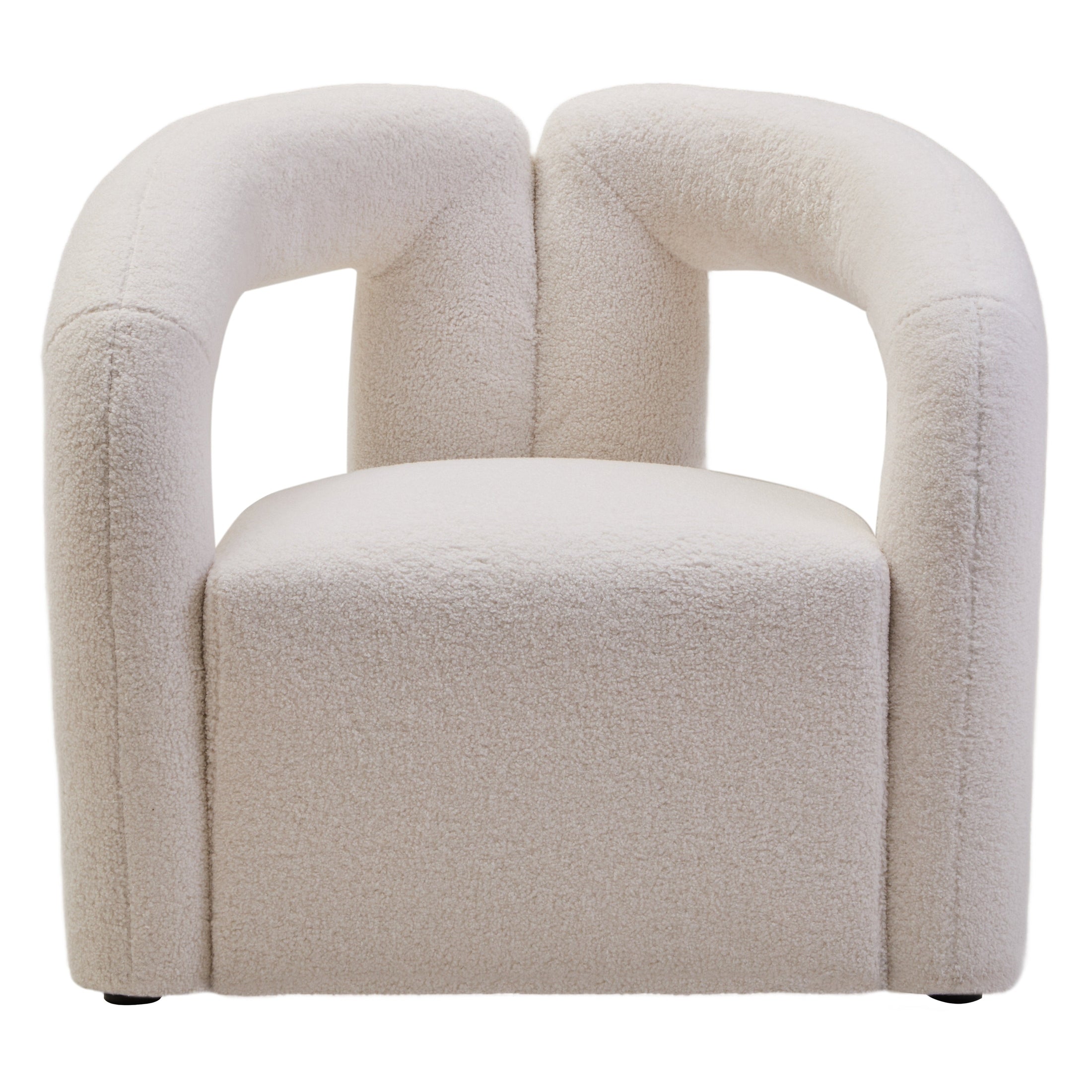 Delina Ivory Boucle Statement Chair  Nicholas John Interiors