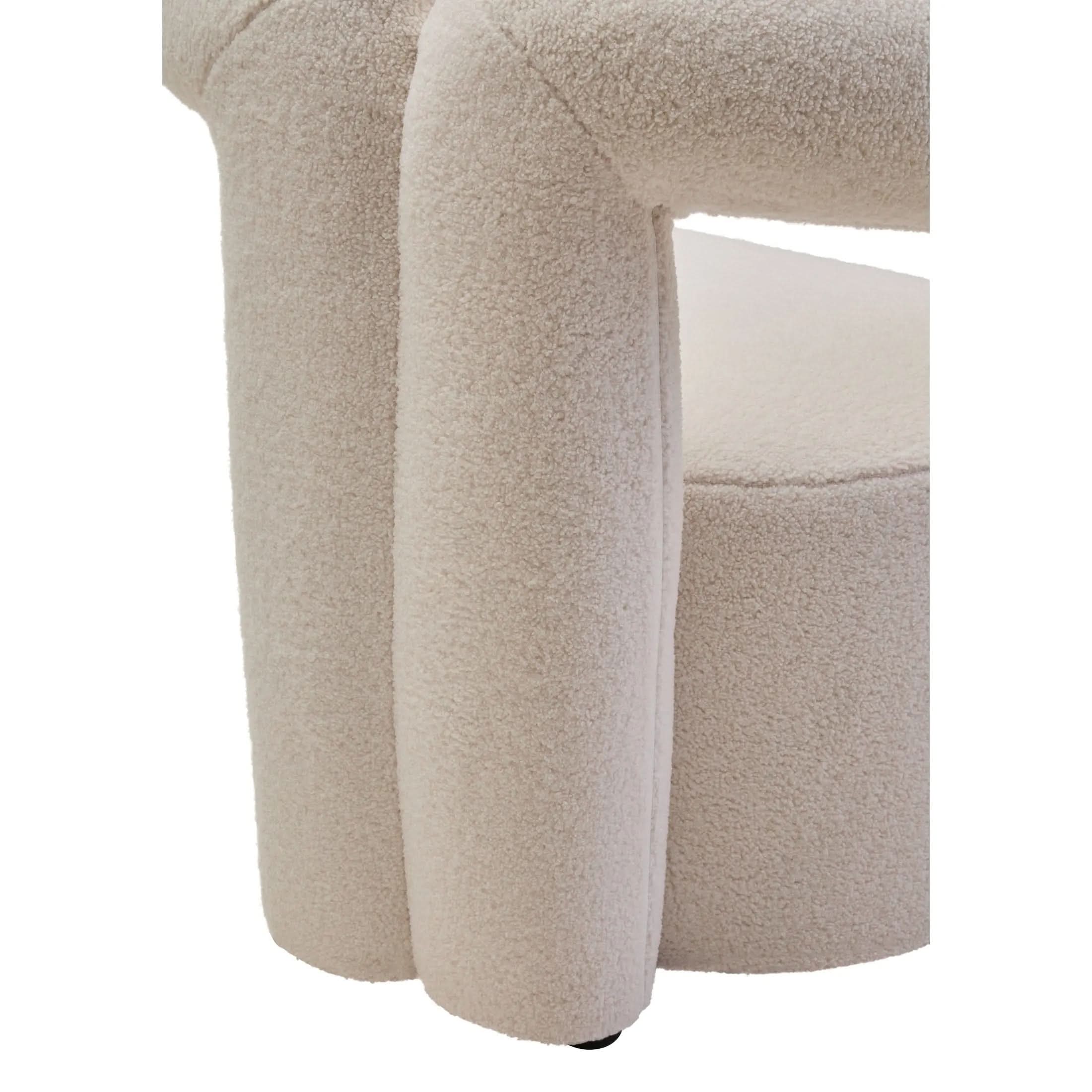 Delina Ivory Boucle Statement Chair   Nicholas John Interiors