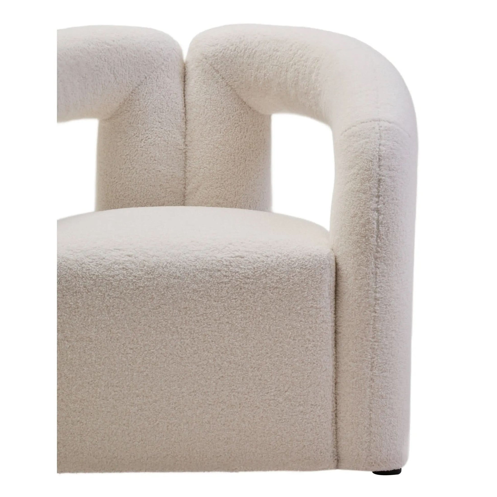 Delina Ivory Boucle Statement Chair   Nicholas John Interiors