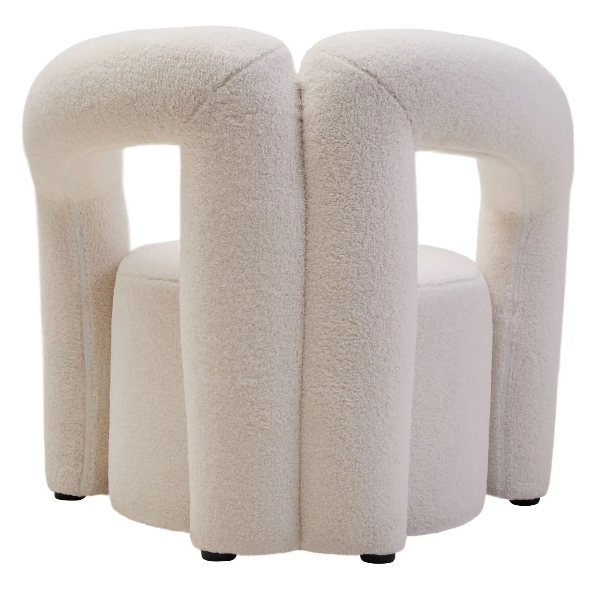 Delina Ivory Boucle Statement Chair   Nicholas John Interiors