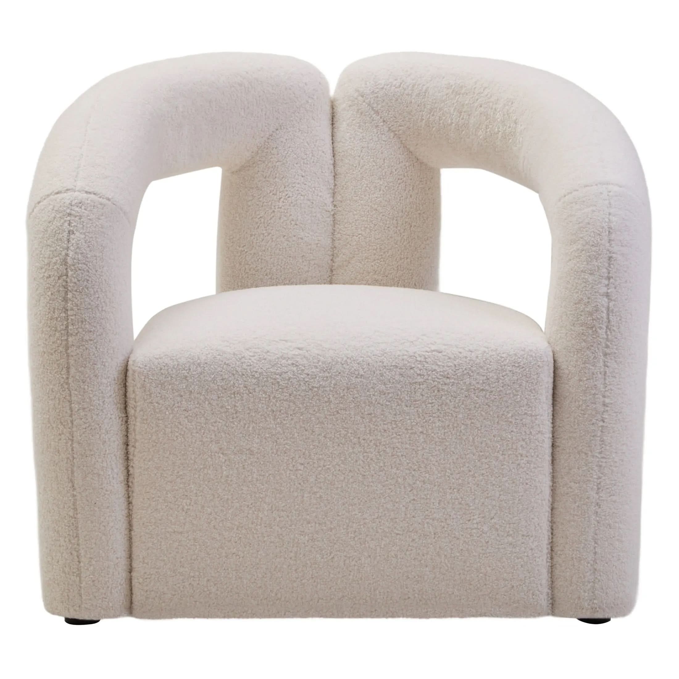 Delina Ivory Boucle Statement Chair   Nicholas John Interiors