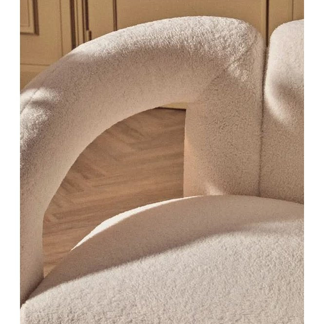 Delina Ivory Boucle Statement Chair   Nicholas John Interiors