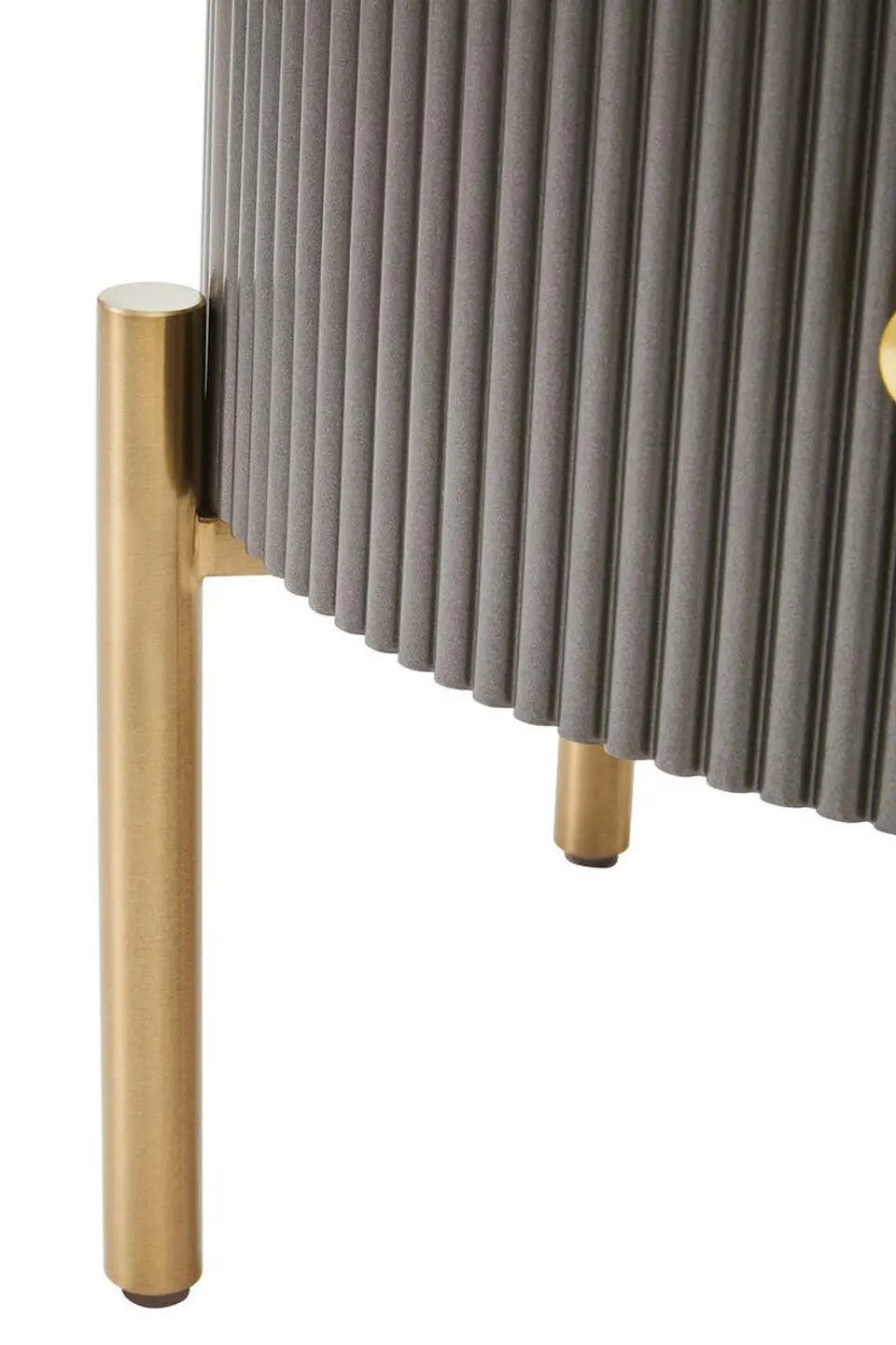 Dervio Grey Two Drawer Chest with Black Marble Top   Nicholas John Interiors