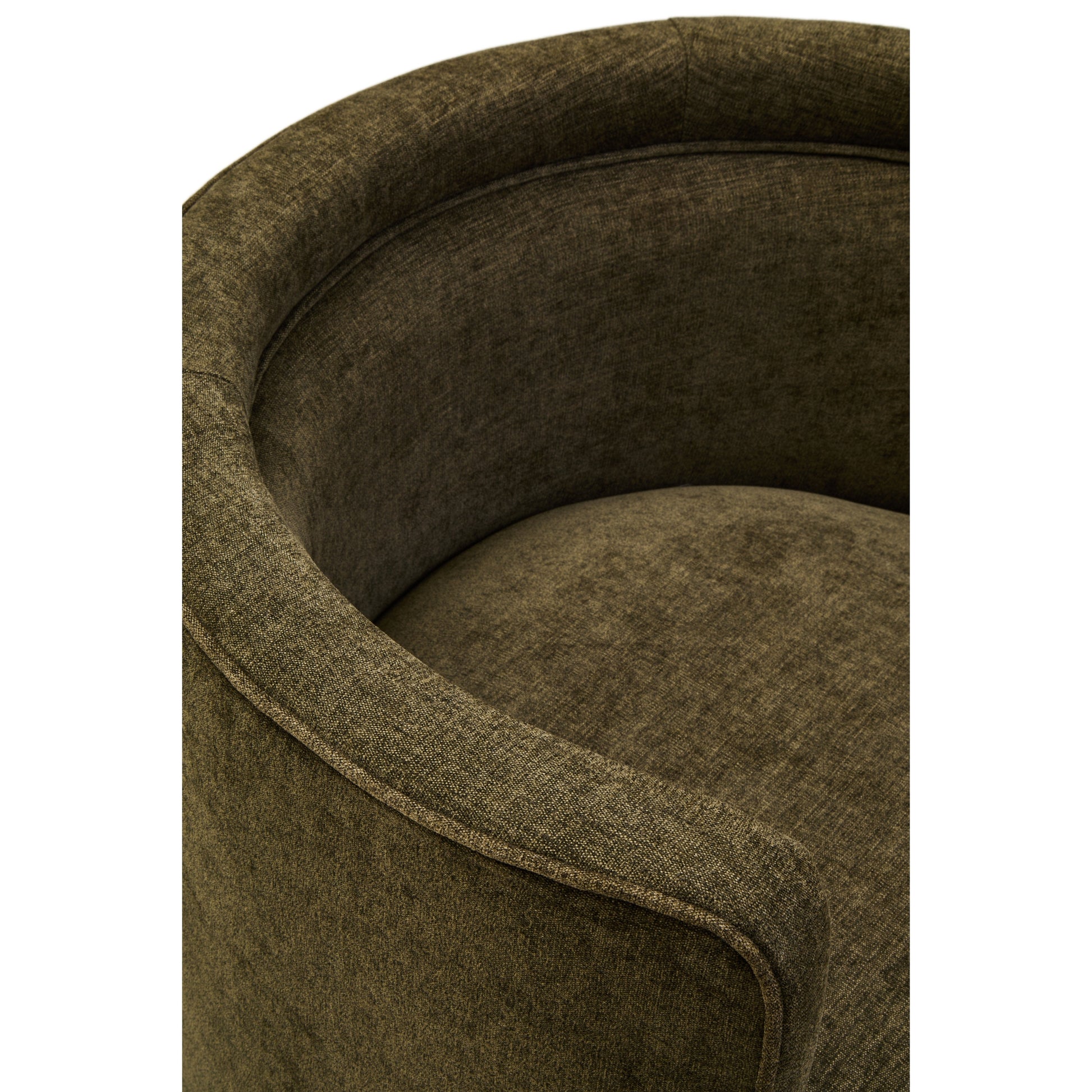 Dexter Forest Green Chenille Curved Chair  Nicholas John Interiors