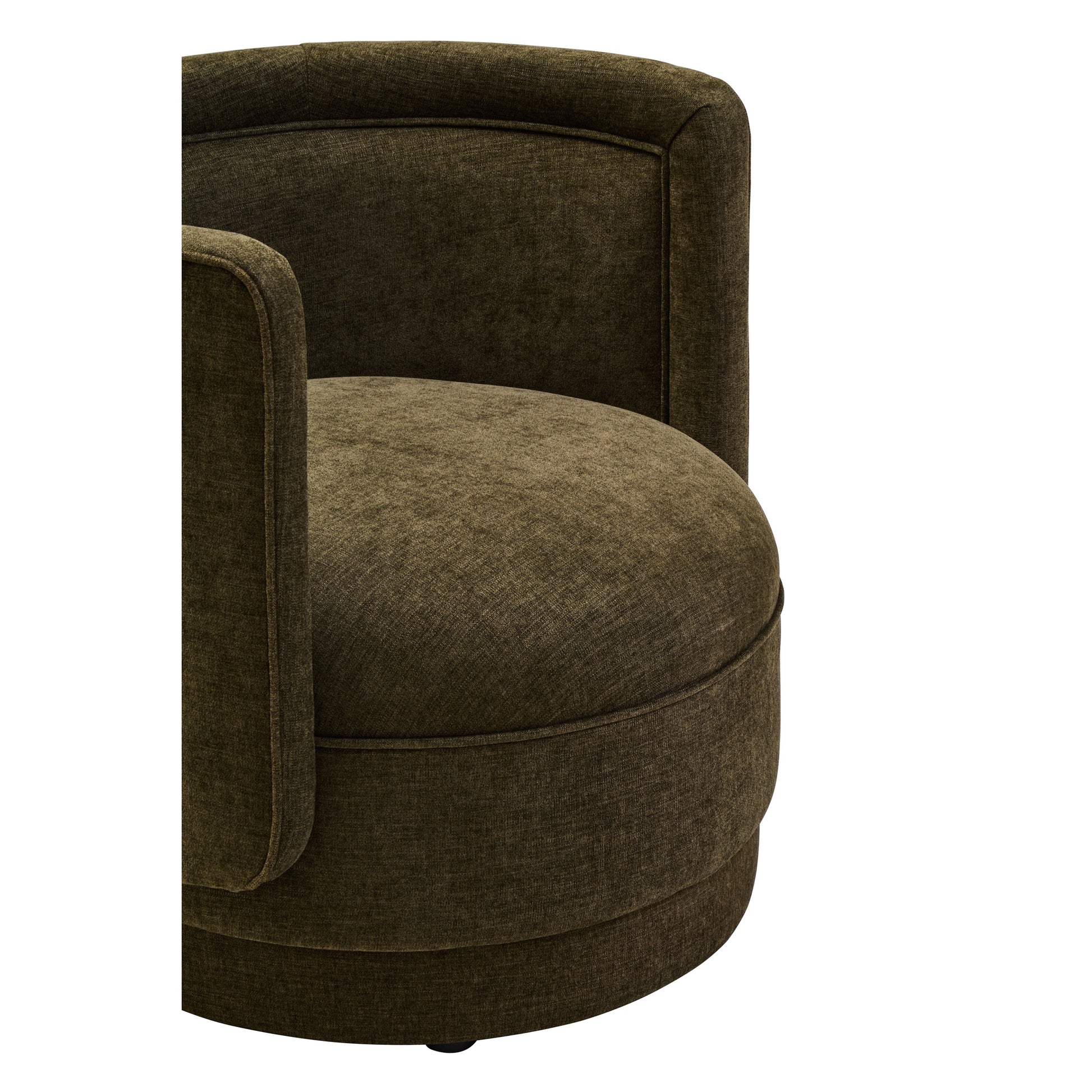 Dexter Forest Green Chenille Curved Chair  Nicholas John Interiors