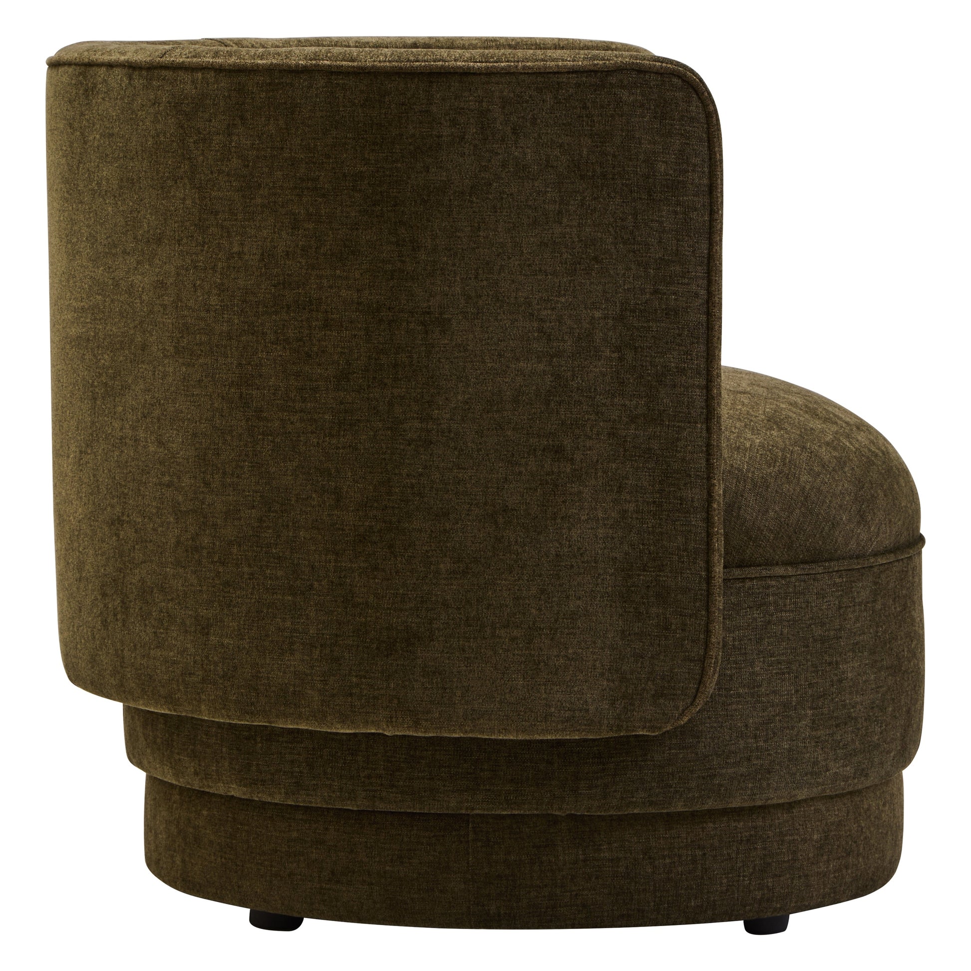 Dexter Forest Green Chenille Curved Chair  Nicholas John Interiors