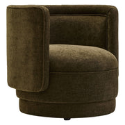Dexter Forest Green Chenille Curved Chair  Nicholas John Interiors